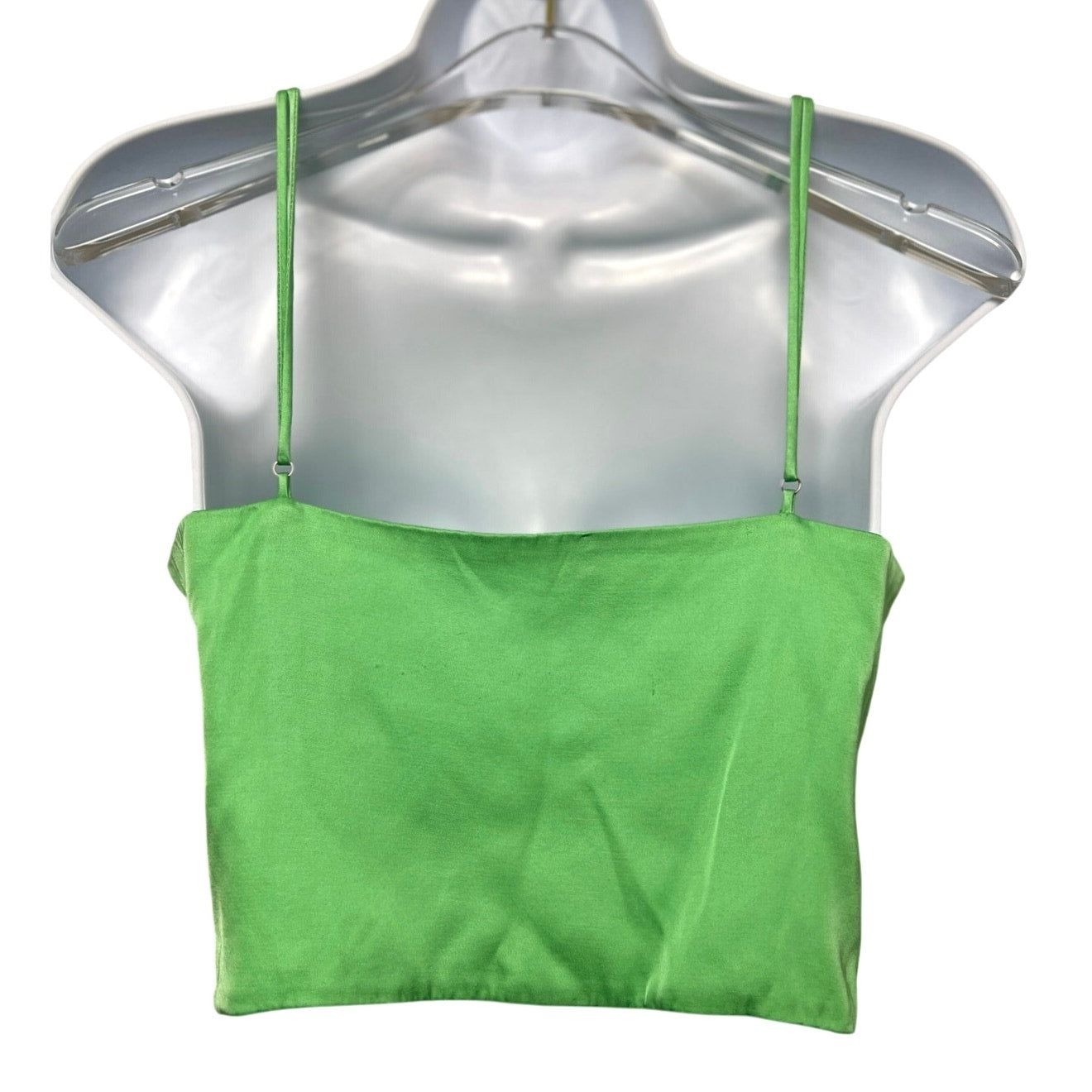 Zara Satin Effect Cowl Neck Crop Top with Corset Boning M