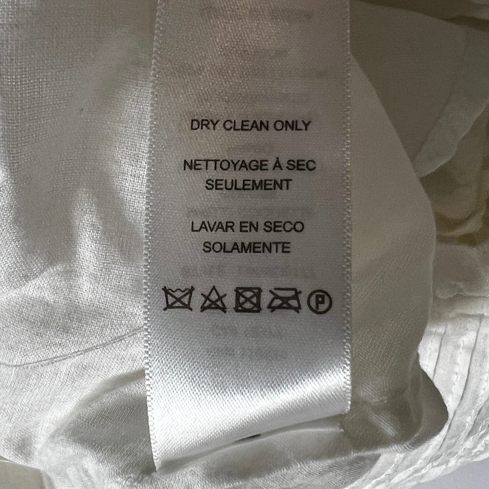 FRAME White Cotton Lace Trim Sleeveless Dress - Size Small