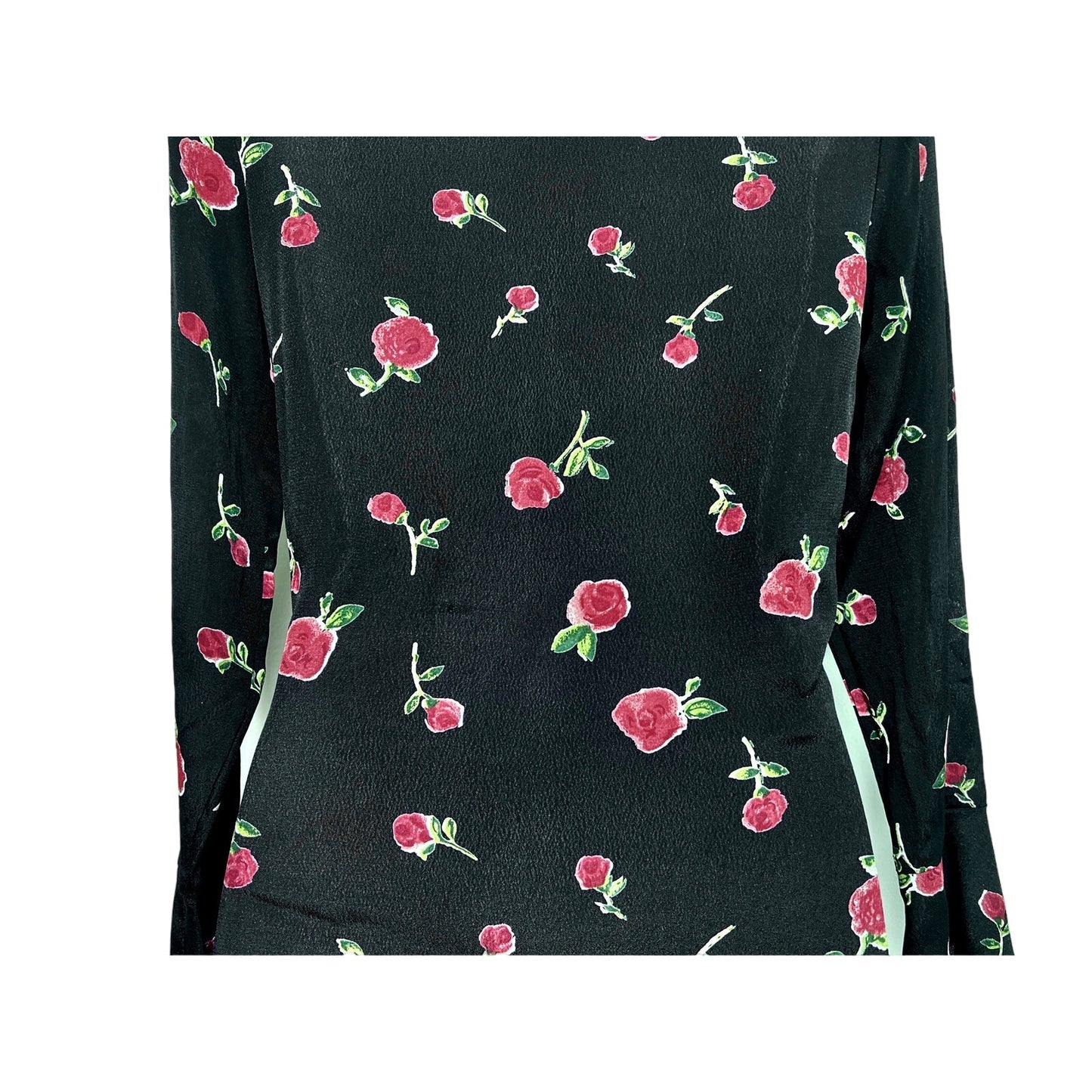 Roe + May Floral Long Sleeve Mini Wrap Dress/S