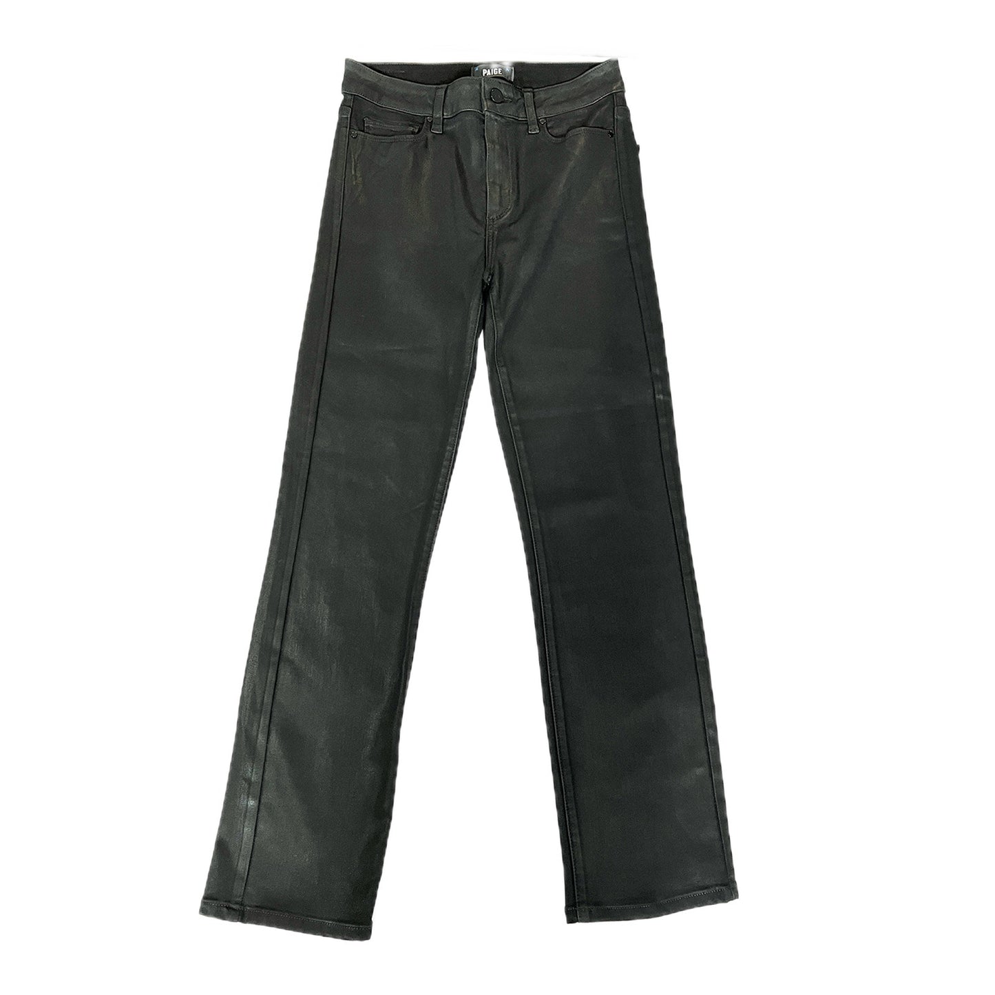 PAIGE Women's Cindy Luxe Coating Black Slim Straight Jeans