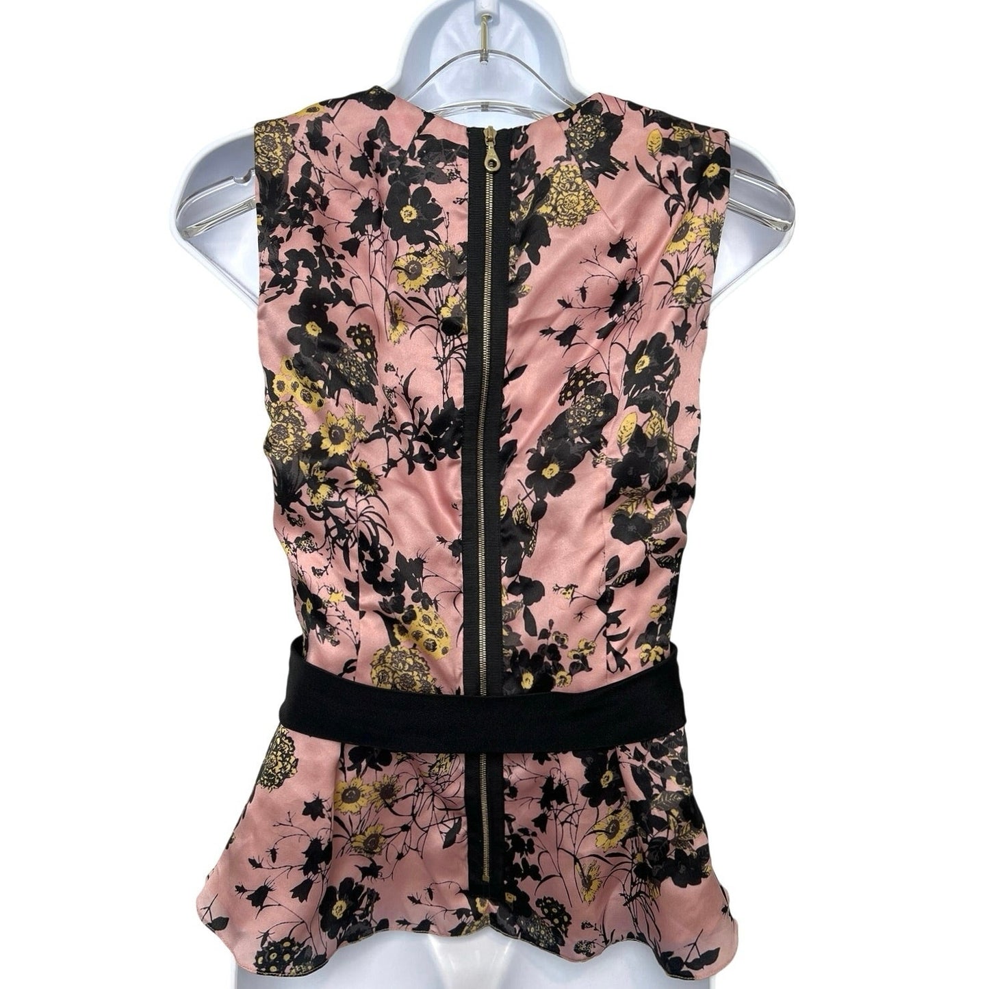 Erdem Floral 100% Silk Halter Top with Bow Belt (Size 6)
