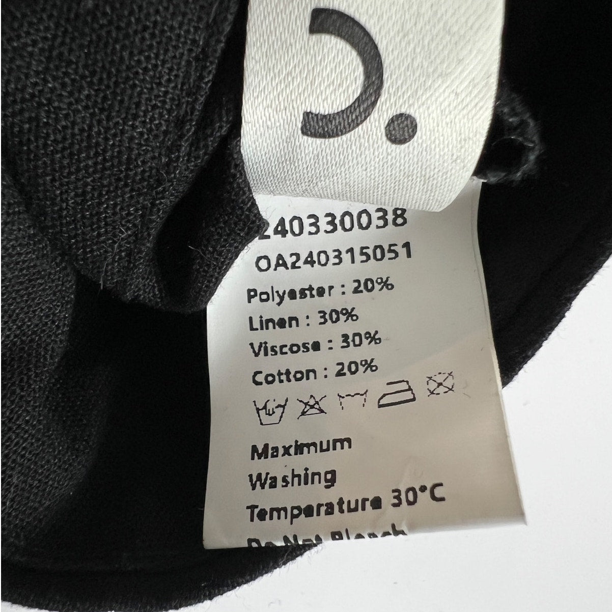 Commense Strapless Fit & Flare Linen Blend Dress Black L