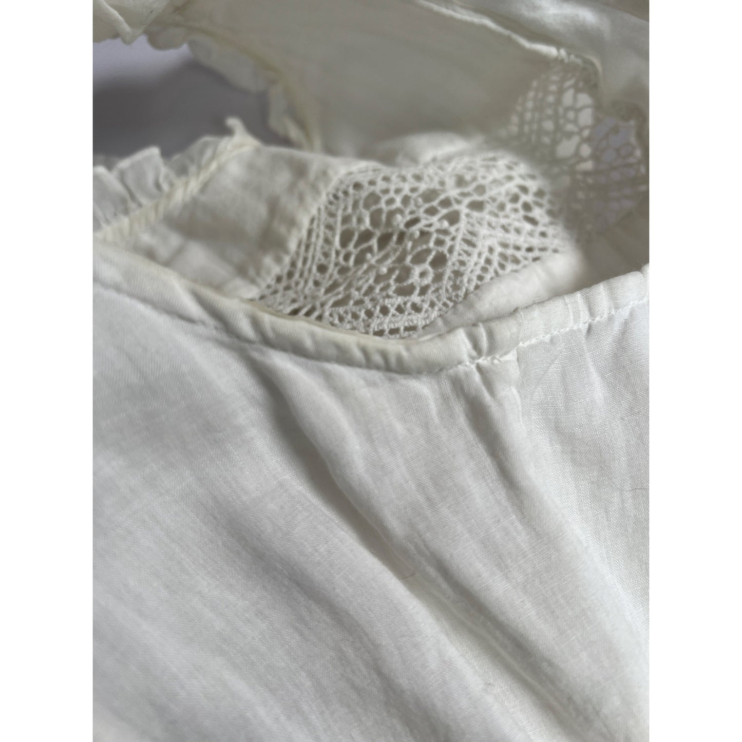 FRAME White Cotton Lace Trim Sleeveless Dress - Size Small