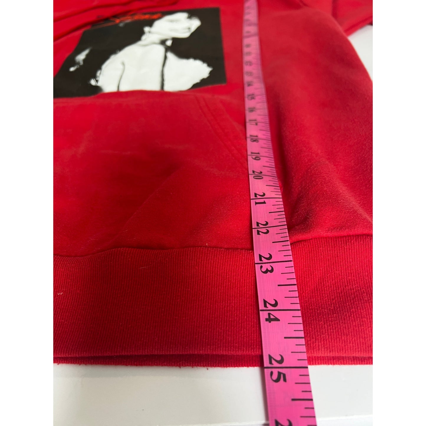 Selena Official Merch Floral Sleeve Red Hoodie M
