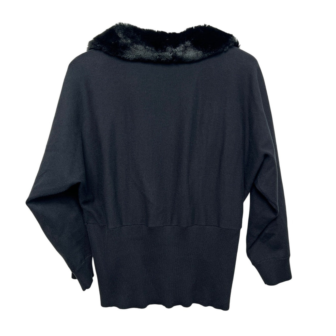 Vintage Y2K Axcess Liz Claiborned Fur Collar Cardigan XL