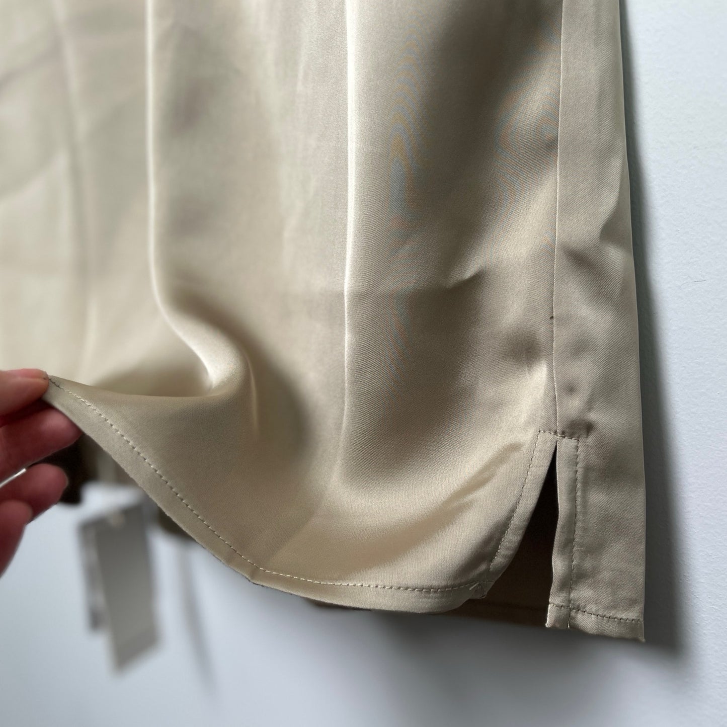 Commense Leisure Satin Blouse Khaki/XS