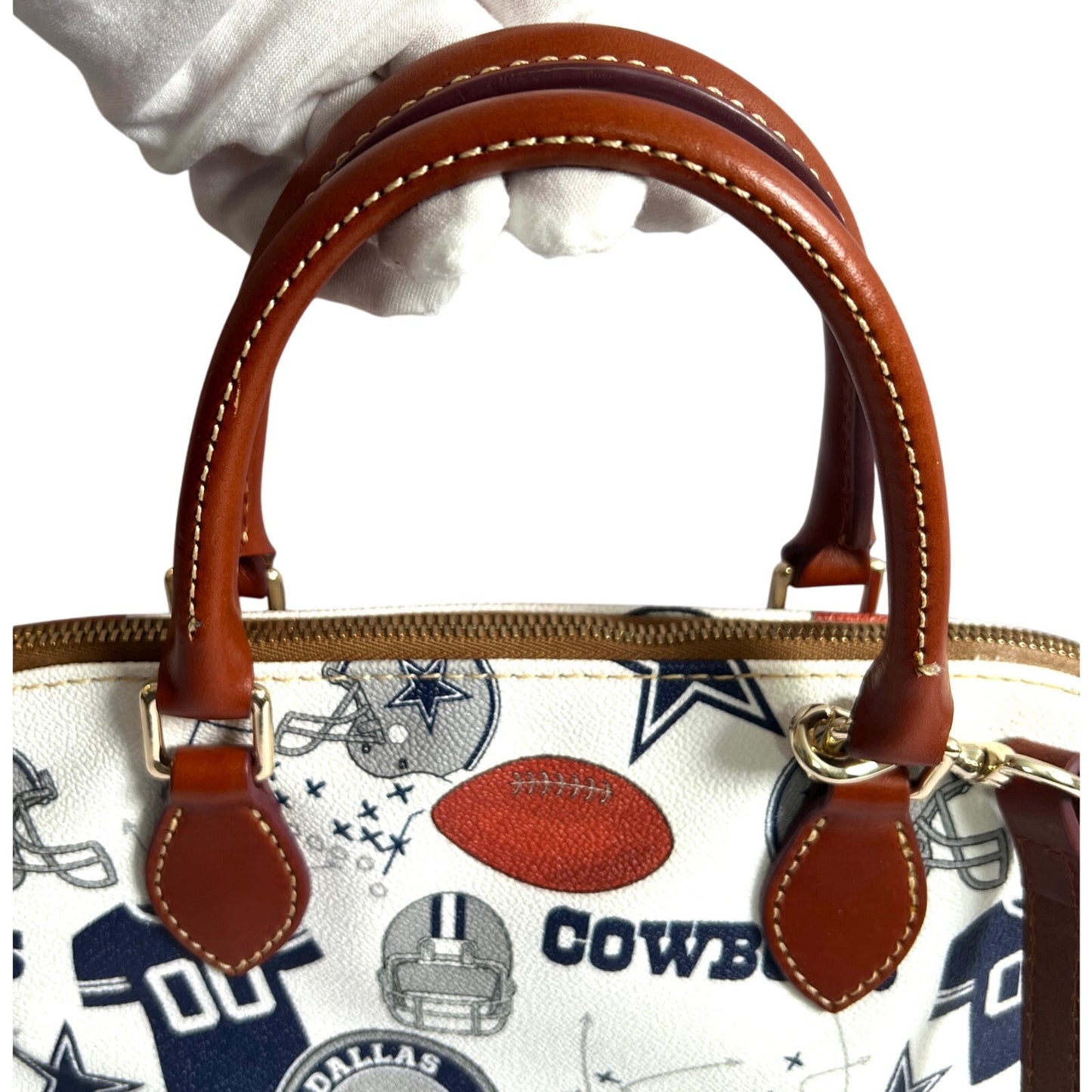 Dooney & Bourke Cowboys Gameday Zip Satchel Small