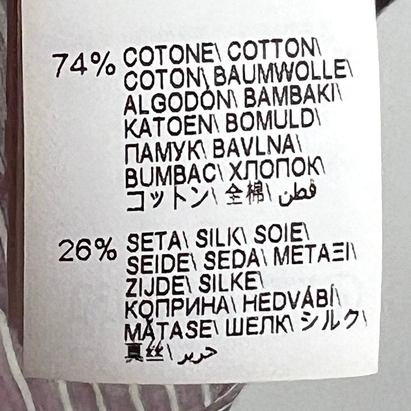 Brunello Cucinelli Cotton/Silk Blend Striped Button-Front Shirt/XL