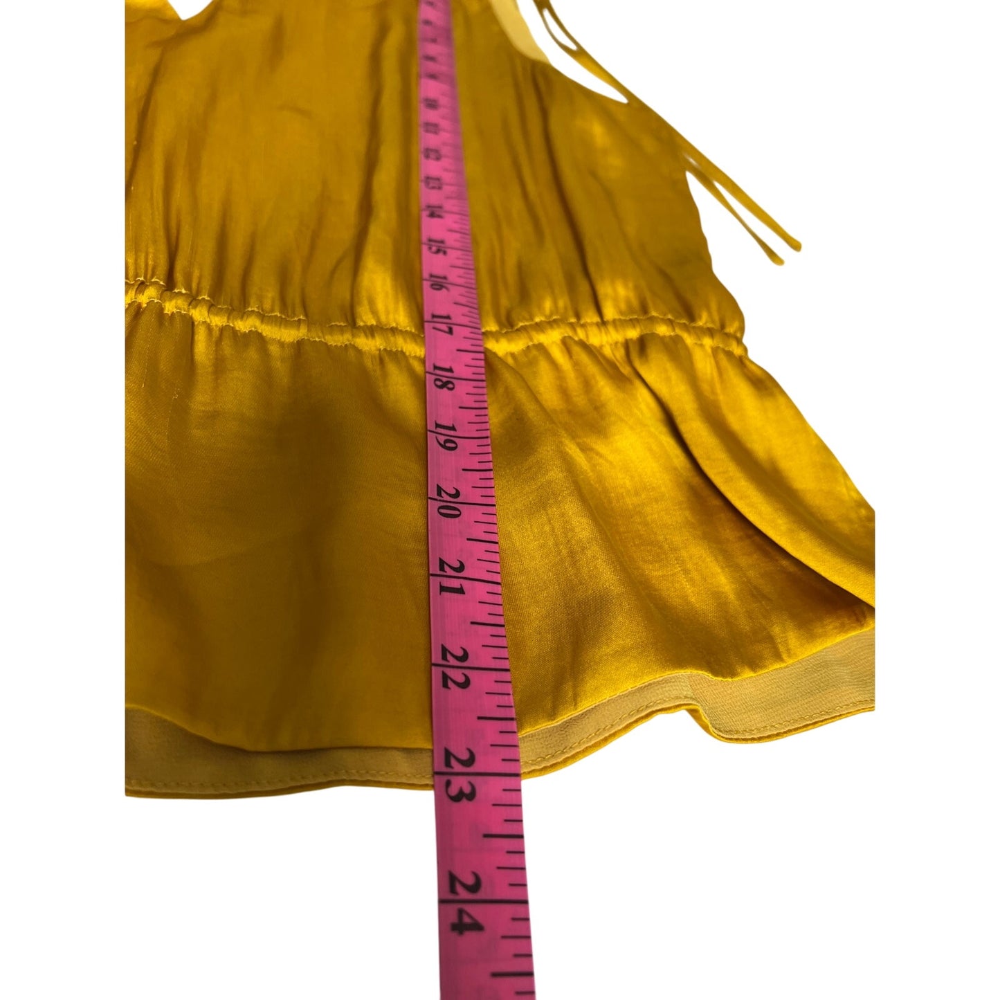 Banana Republic Satin Ruched Cropped Peplum Top XL