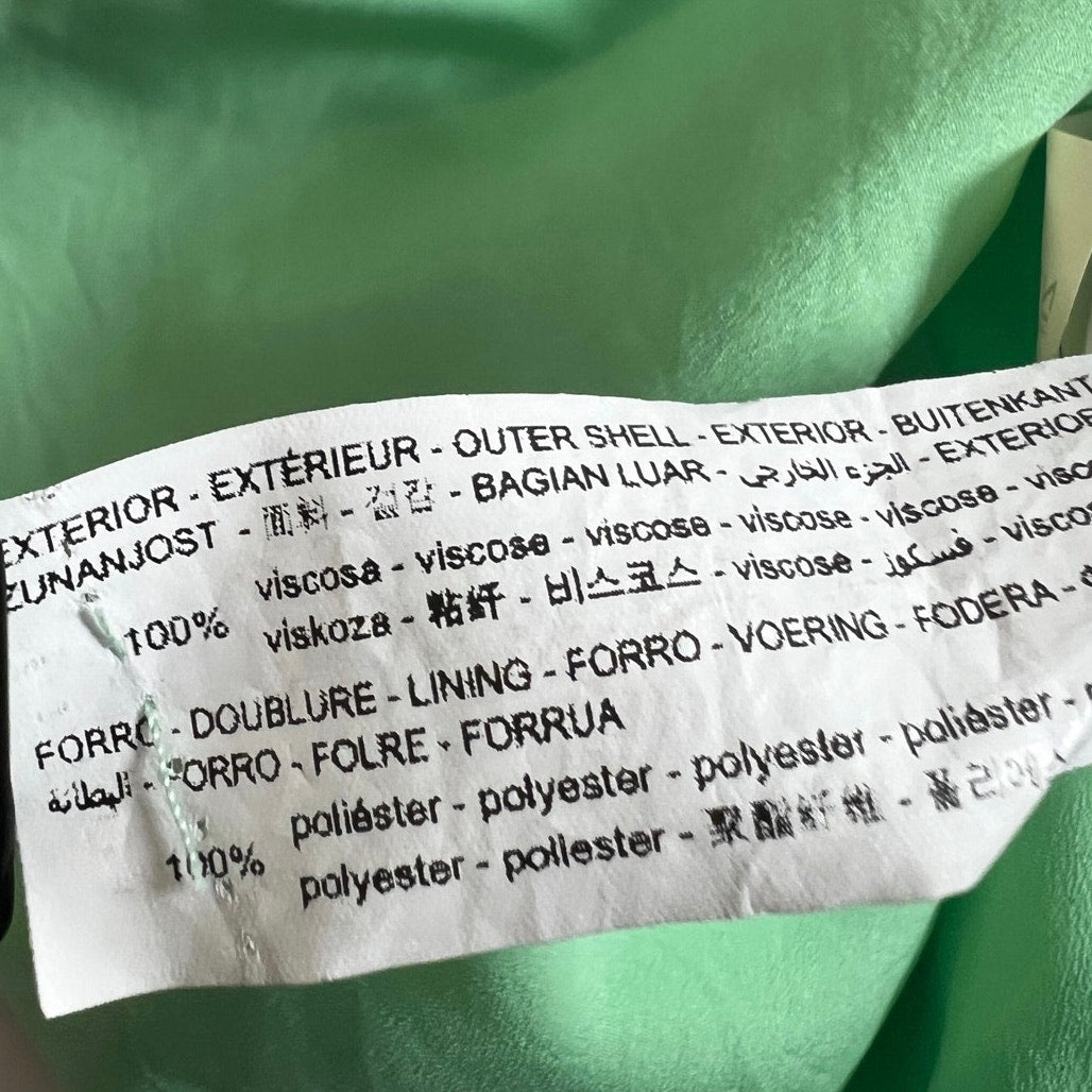 Zara Satin Effect Cowl Neck Crop Top with Corset Boning M