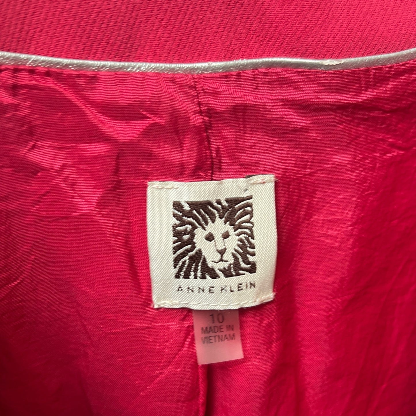 Anne Klein Zip Front Jacket -Fuschia/10