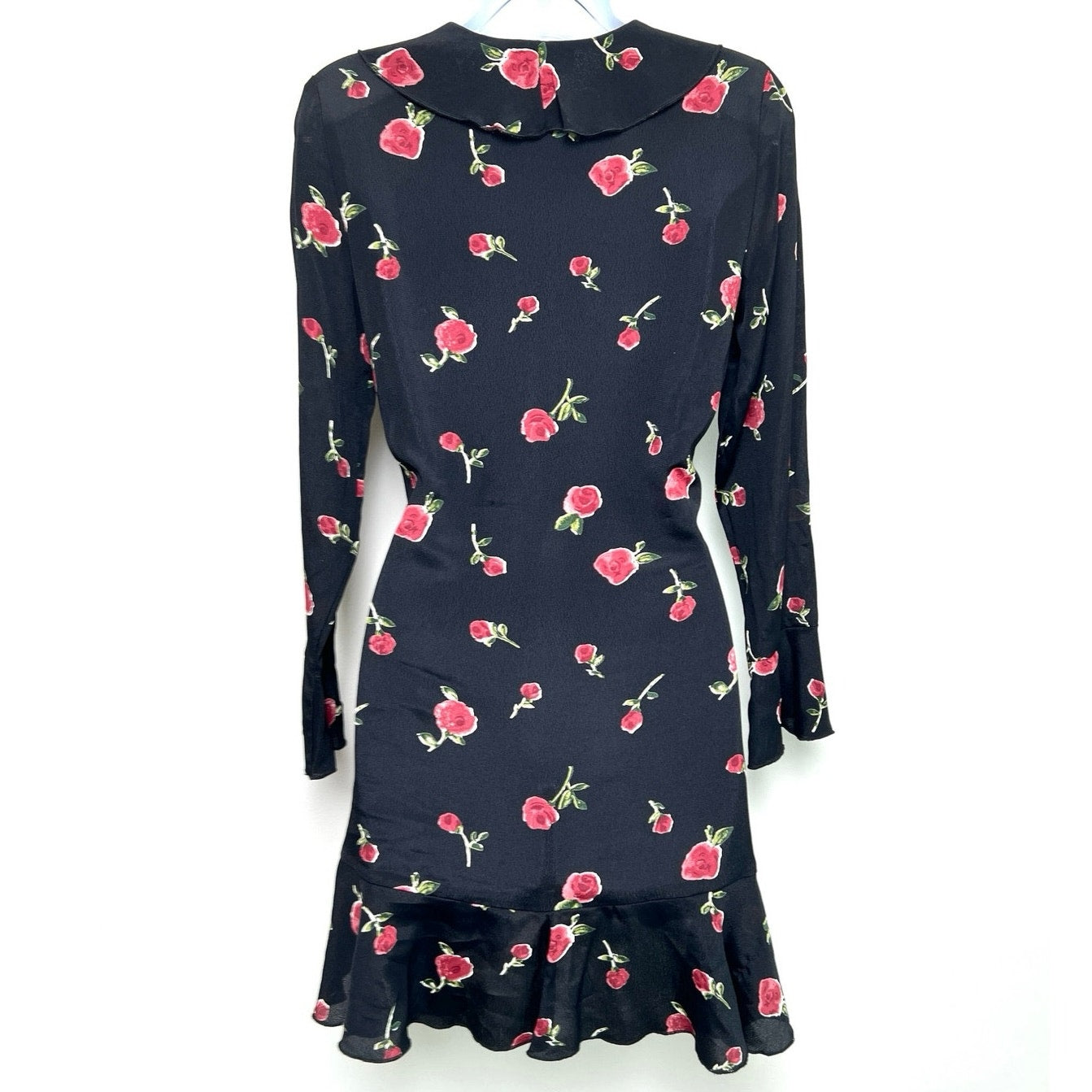 Roe + May Floral Long Sleeve Mini Wrap Dress/S