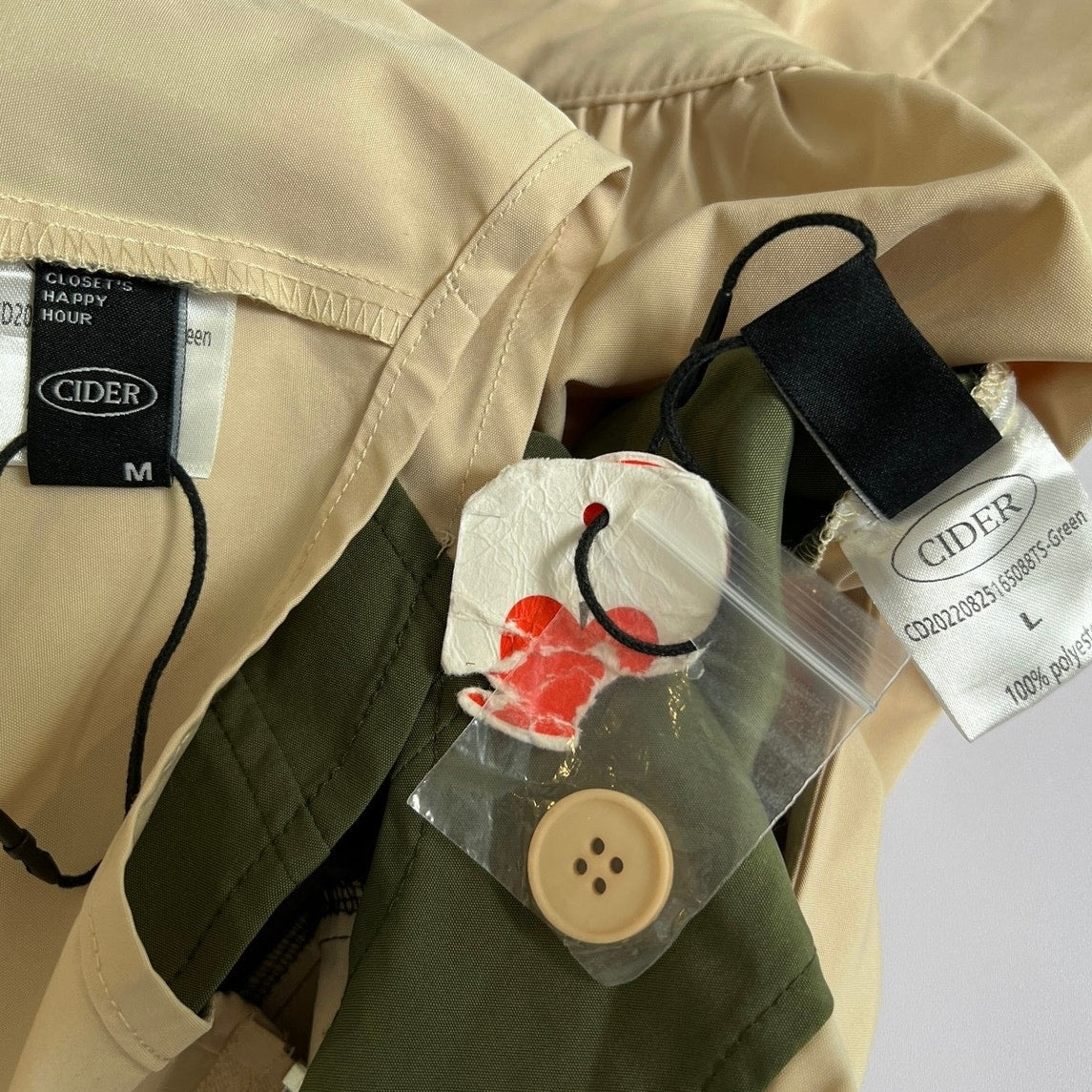 CIDER Woven Colorblock Corset Top + Jogger Pants Set/M/L