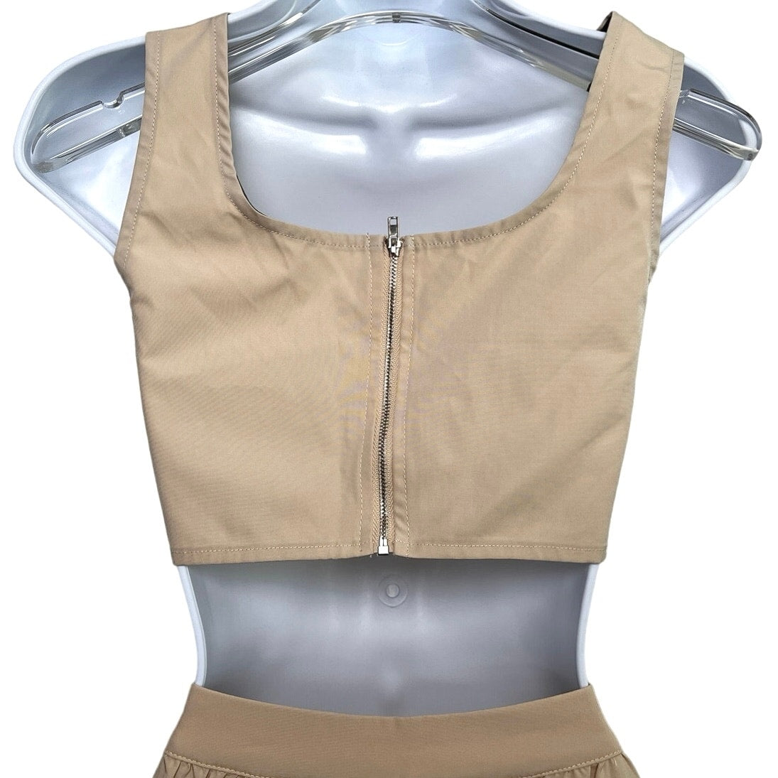 CIDER Woven Colorblock Corset Top + Jogger Pants Set/M/L