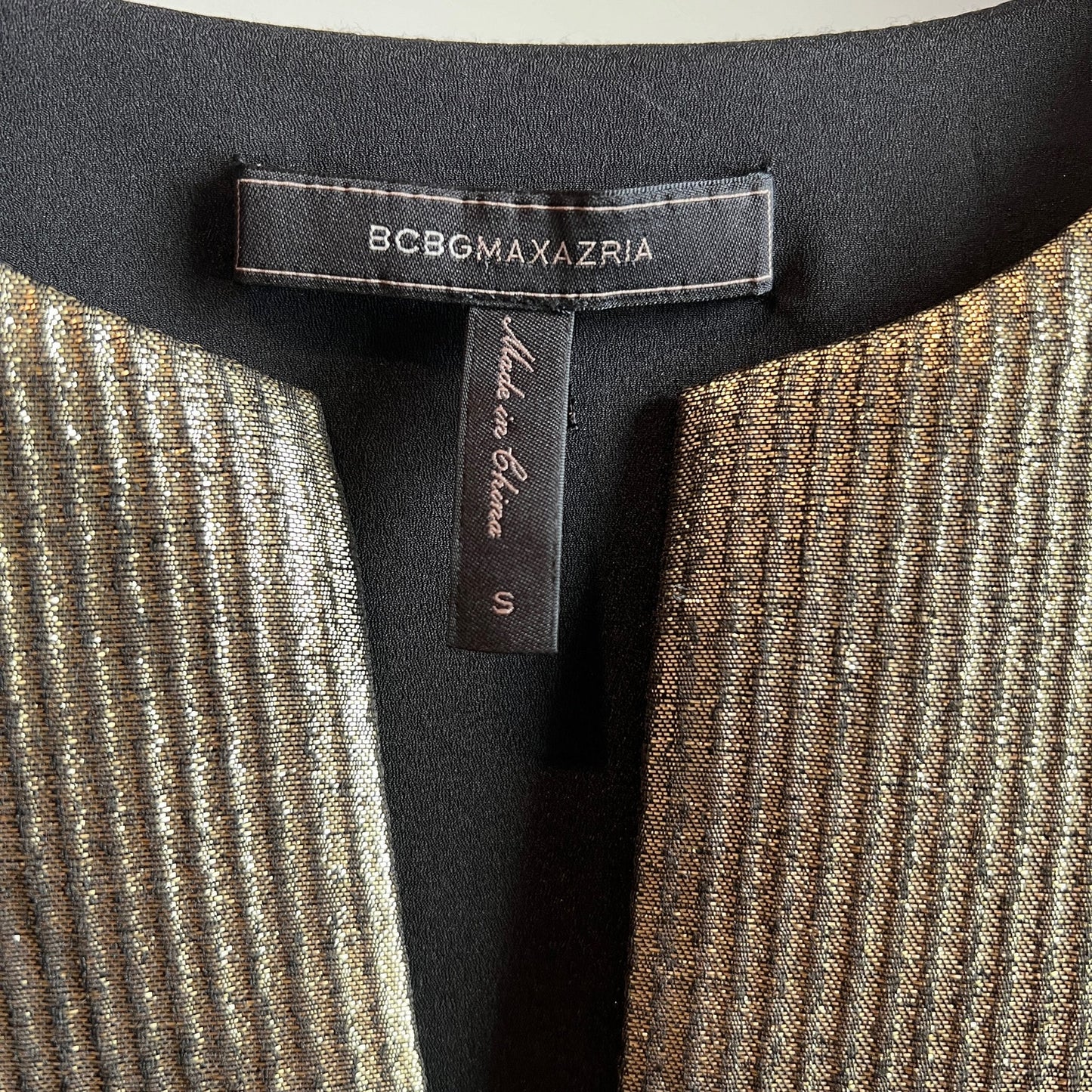 BCBGMaxAzria Valari Gold Ruffle Sleeve Blouse