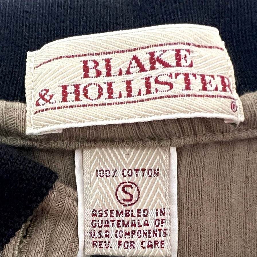 Vintage 90s Blake & Hollister Ribbed Contrast Trim Polo Shirt