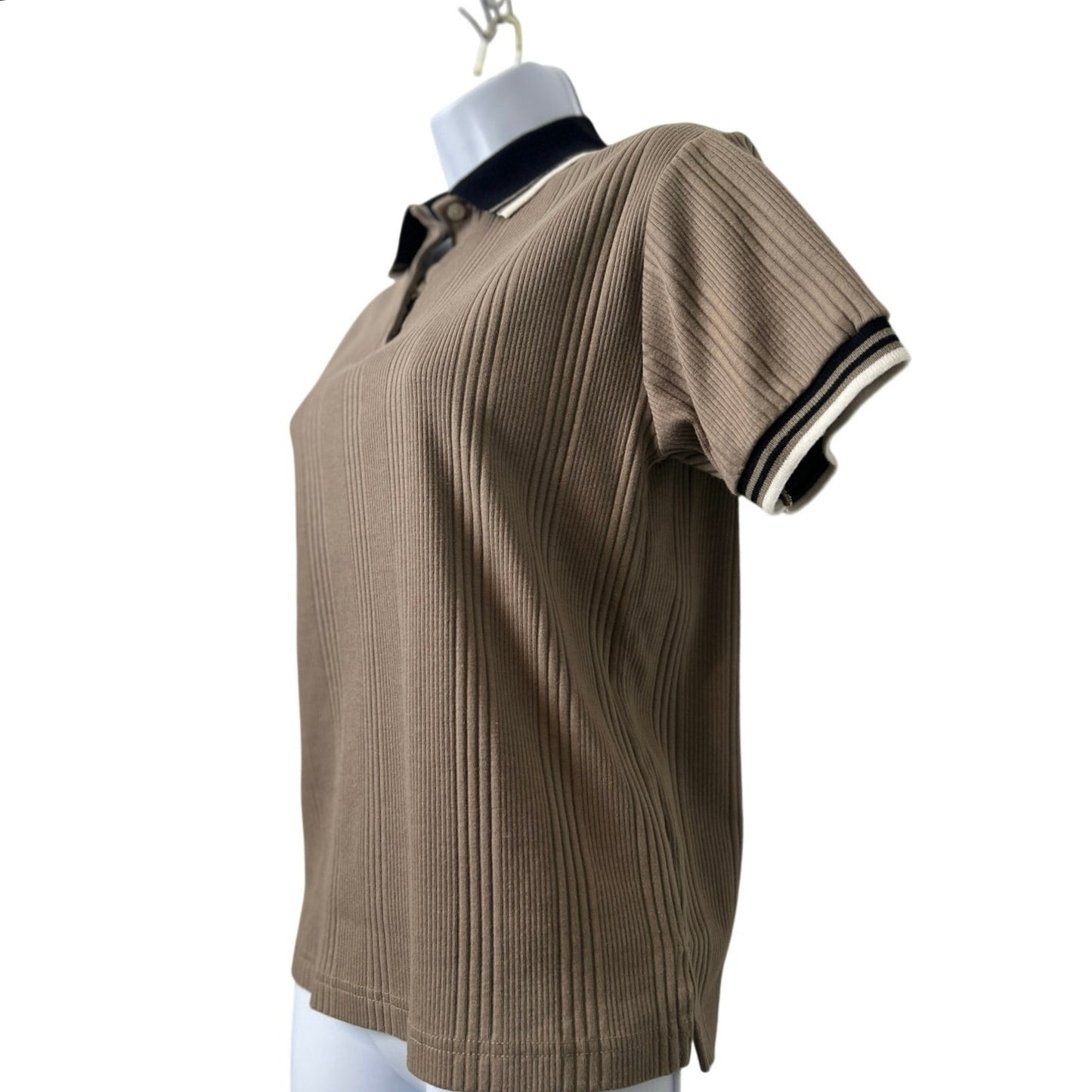 Vintage 90s Blake & Hollister Ribbed Contrast Trim Polo Shirt