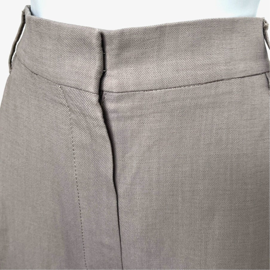 Brunello Cucinelli High Waist Straight Leg Cropped Trousers