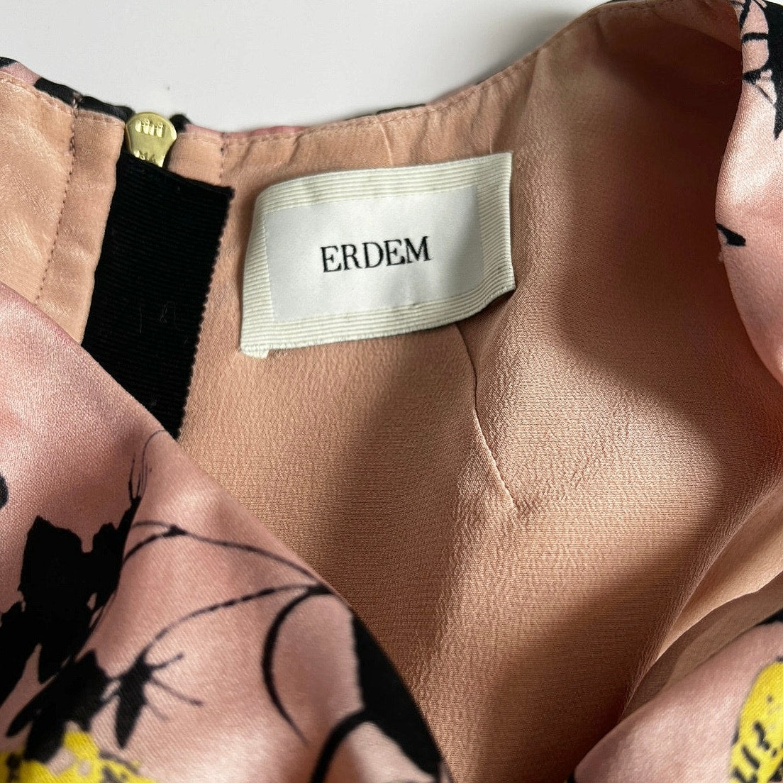 Erdem Floral 100% Silk Halter Top with Bow Belt (Size 6)