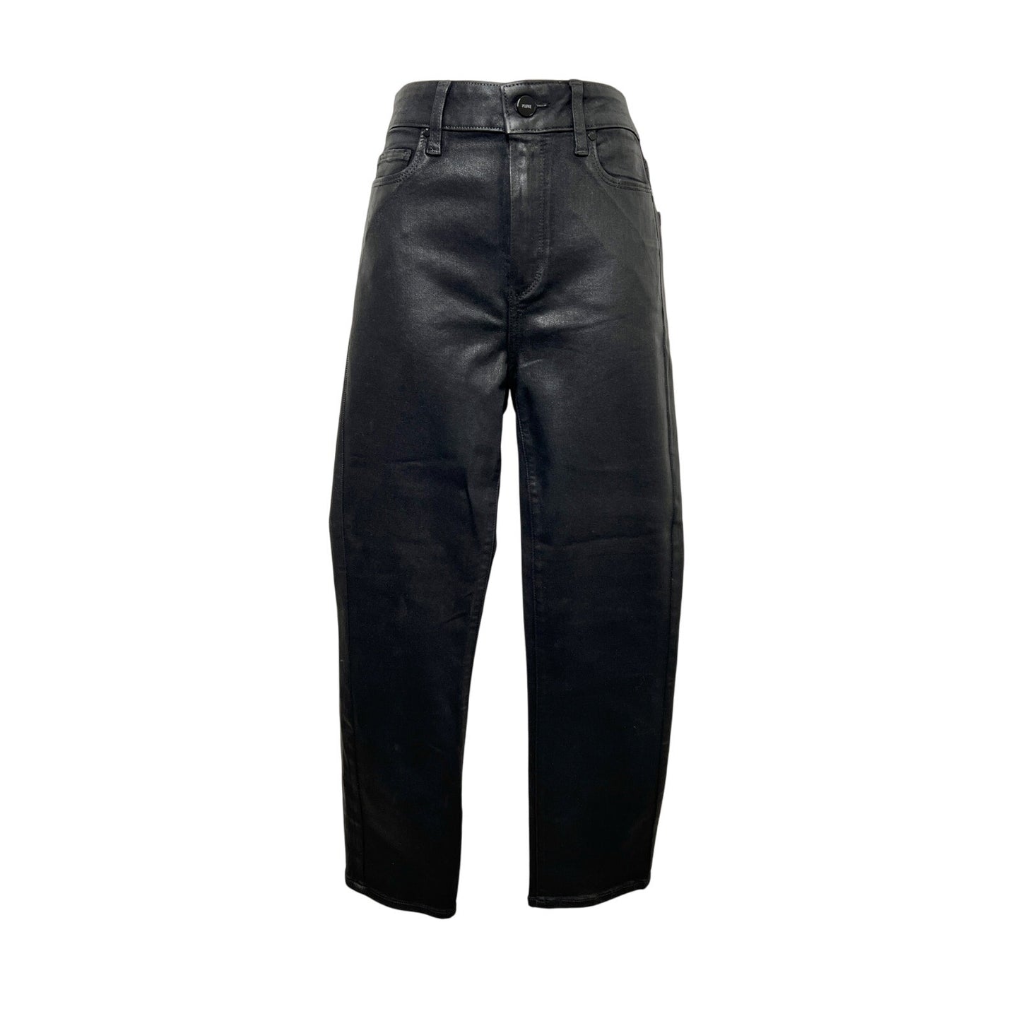 PAIGE Women's Cindy Luxe Coating Black Slim Straight Jeans