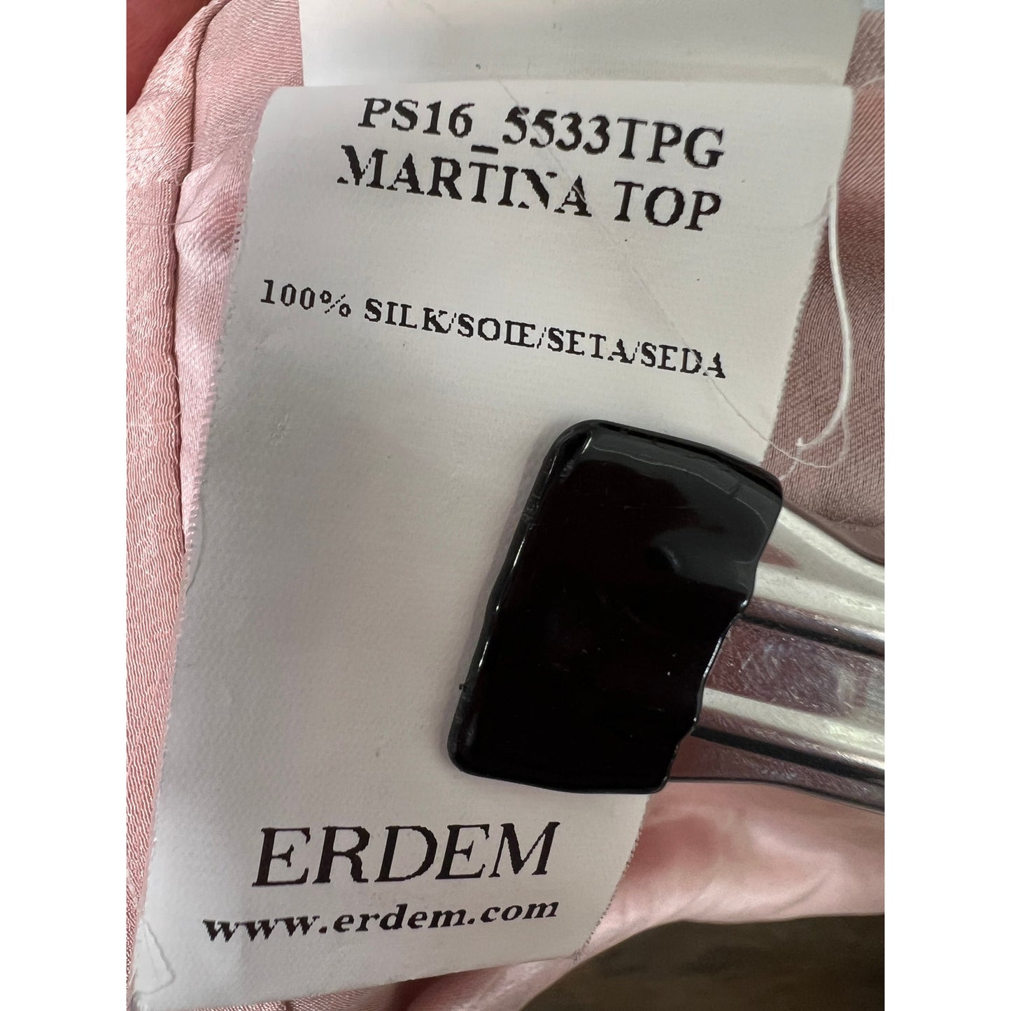 Erdem Floral 100% Silk Halter Top with Bow Belt (Size 6)