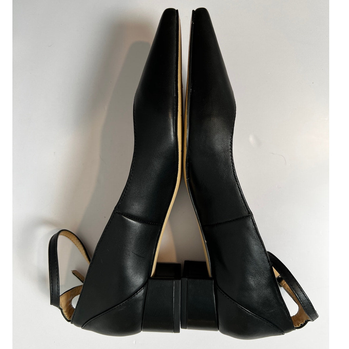 Franco Sarto Pointed Toe Block Heel Ankle Strap Pump 8.5M