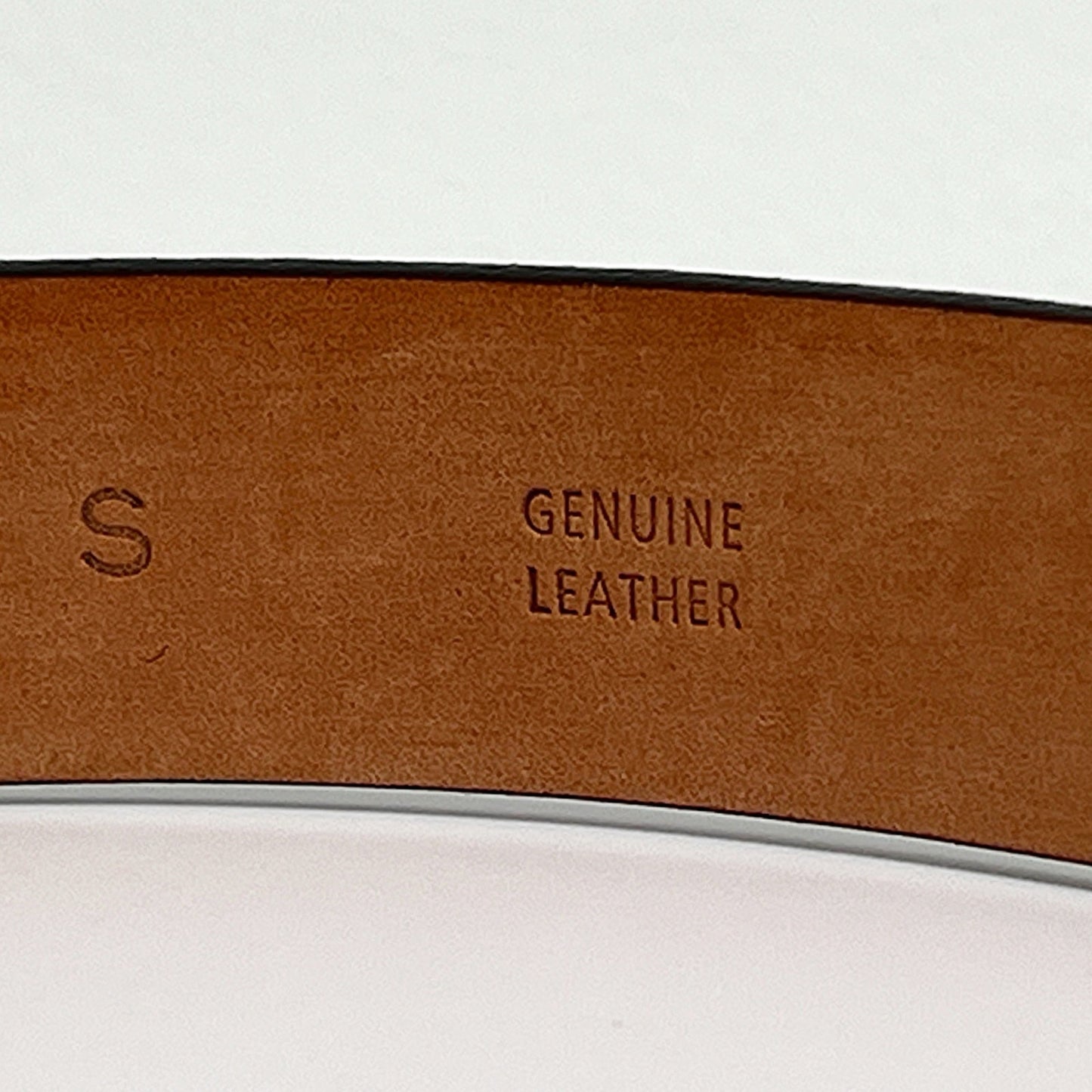 Talbots Genuine Italian Textured Black Leather Belt/S