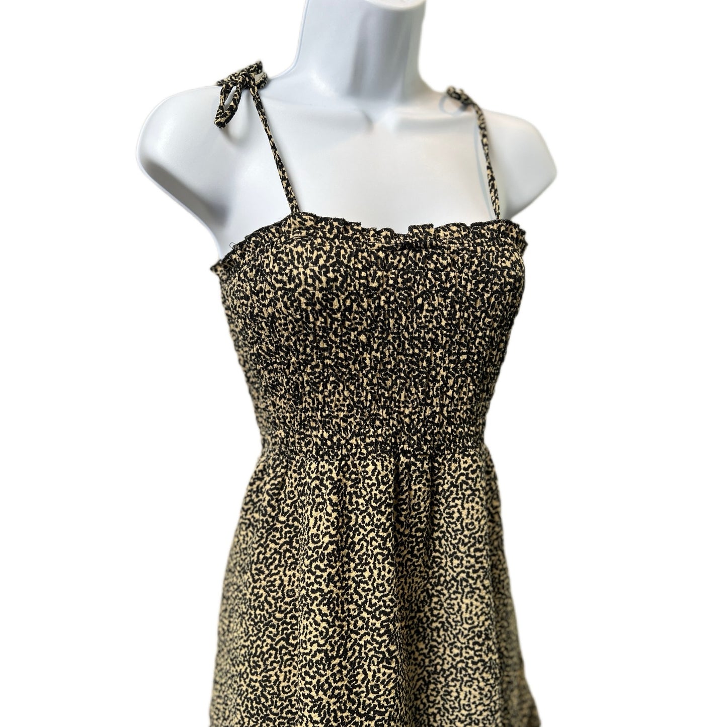 Topshop Cheetah Print Spaghetti Strap Mini Sundress/Petites Size 2