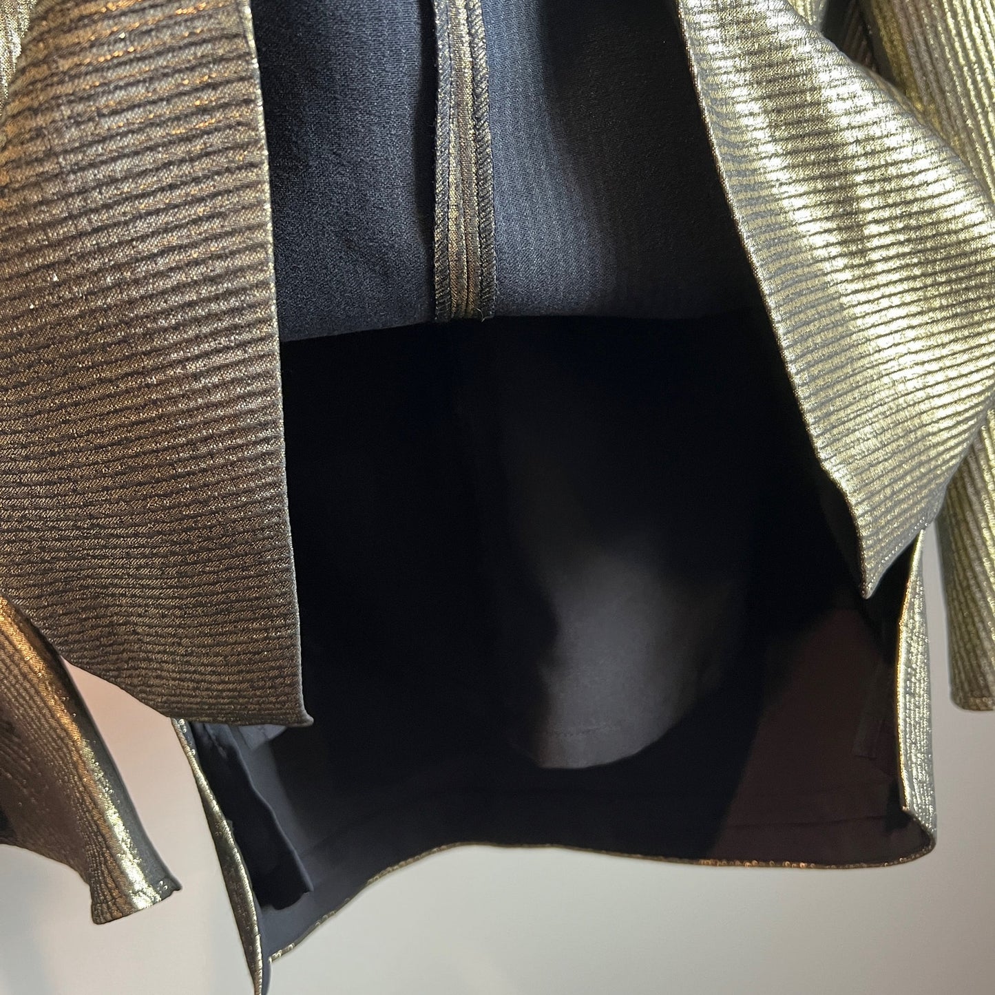 BCBGMaxAzria Valari Gold Ruffle Sleeve Blouse
