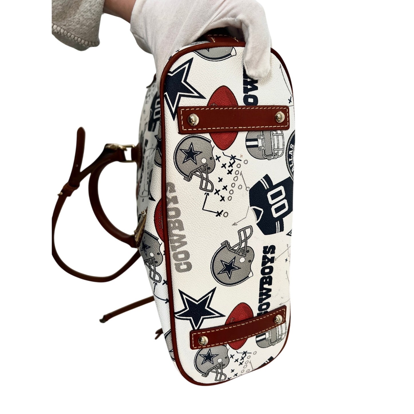 Dooney & Bourke Cowboys Gameday Zip Satchel Small