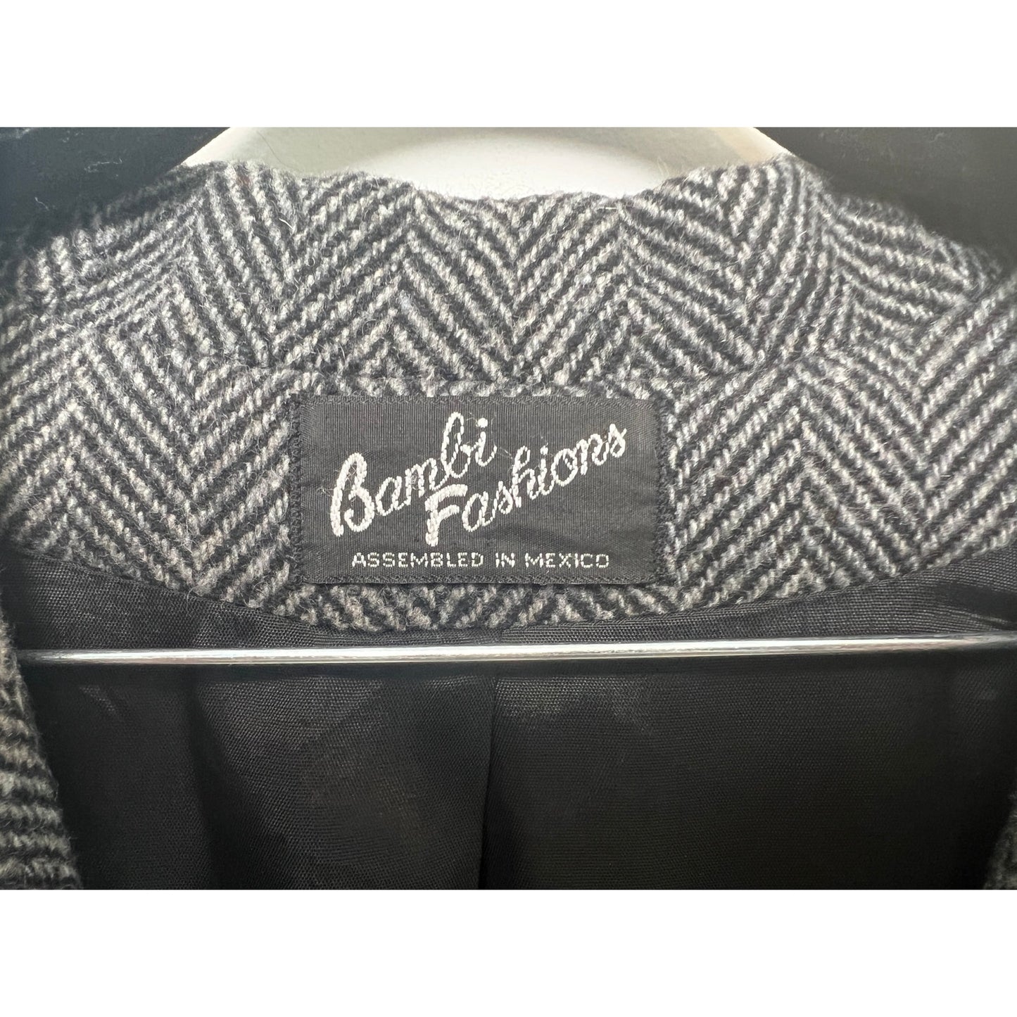 Vintage 60s Bambi Fashions Herringbone A-Line/Mod/Swing Coat