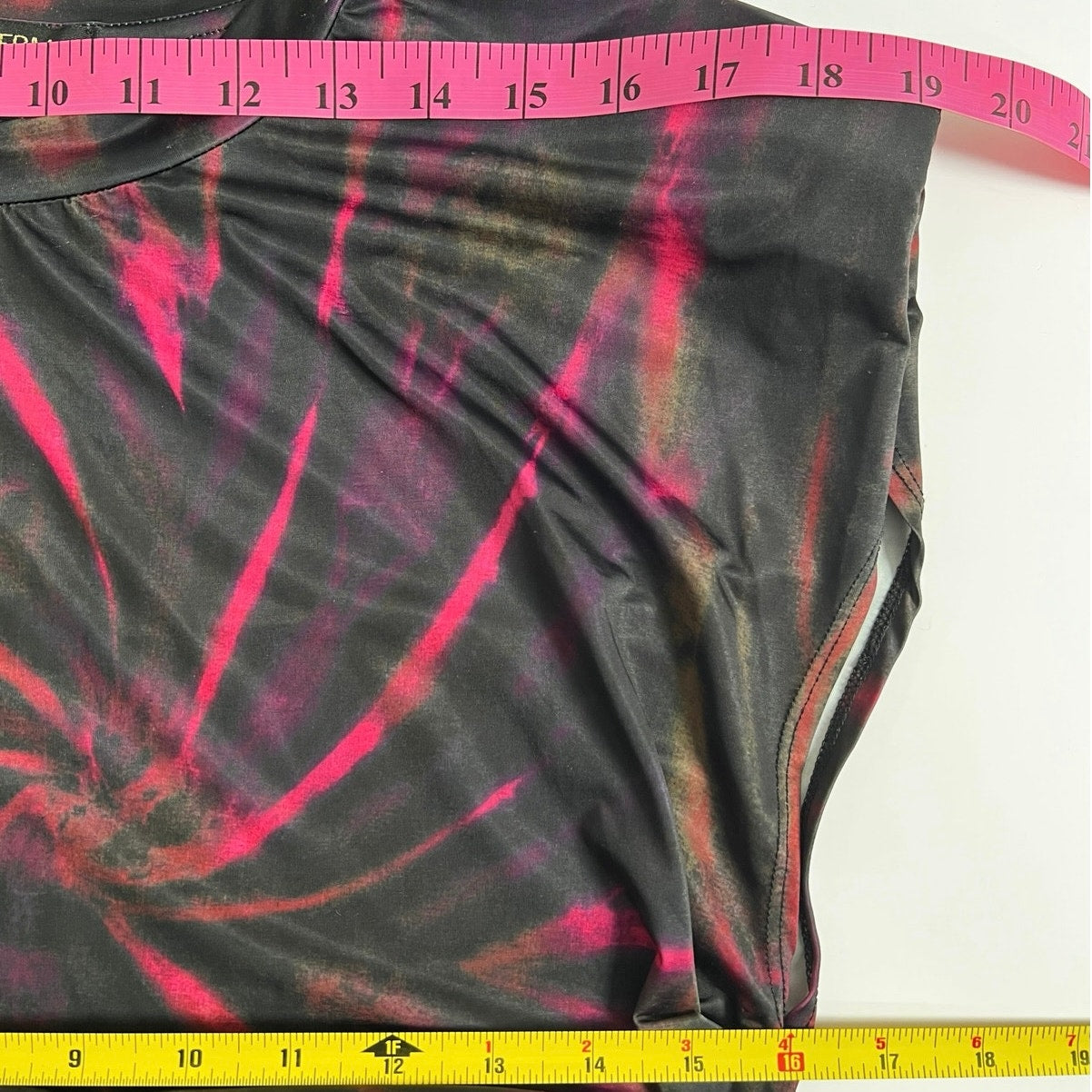 AFRM Billie Shoulder Pad Crew Neck Drop Arm Draped Top M