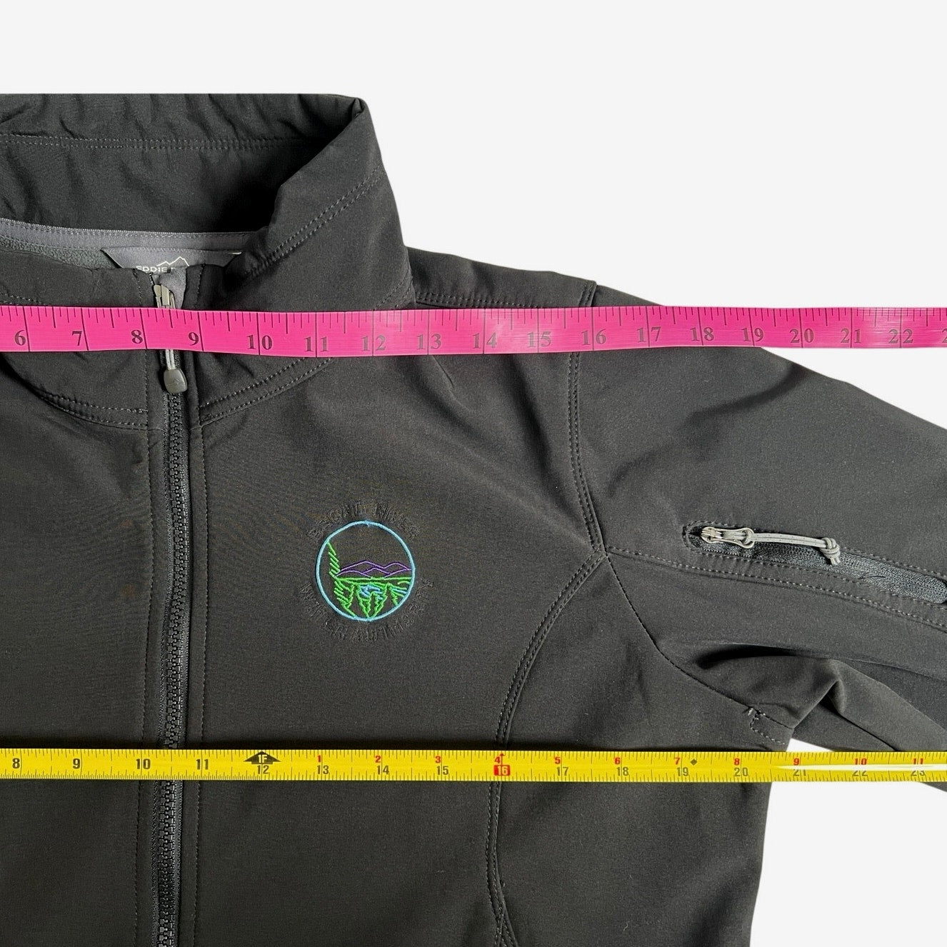 Eddie Bauer Fleece Lined Jacket - Black, Embroidered, Large