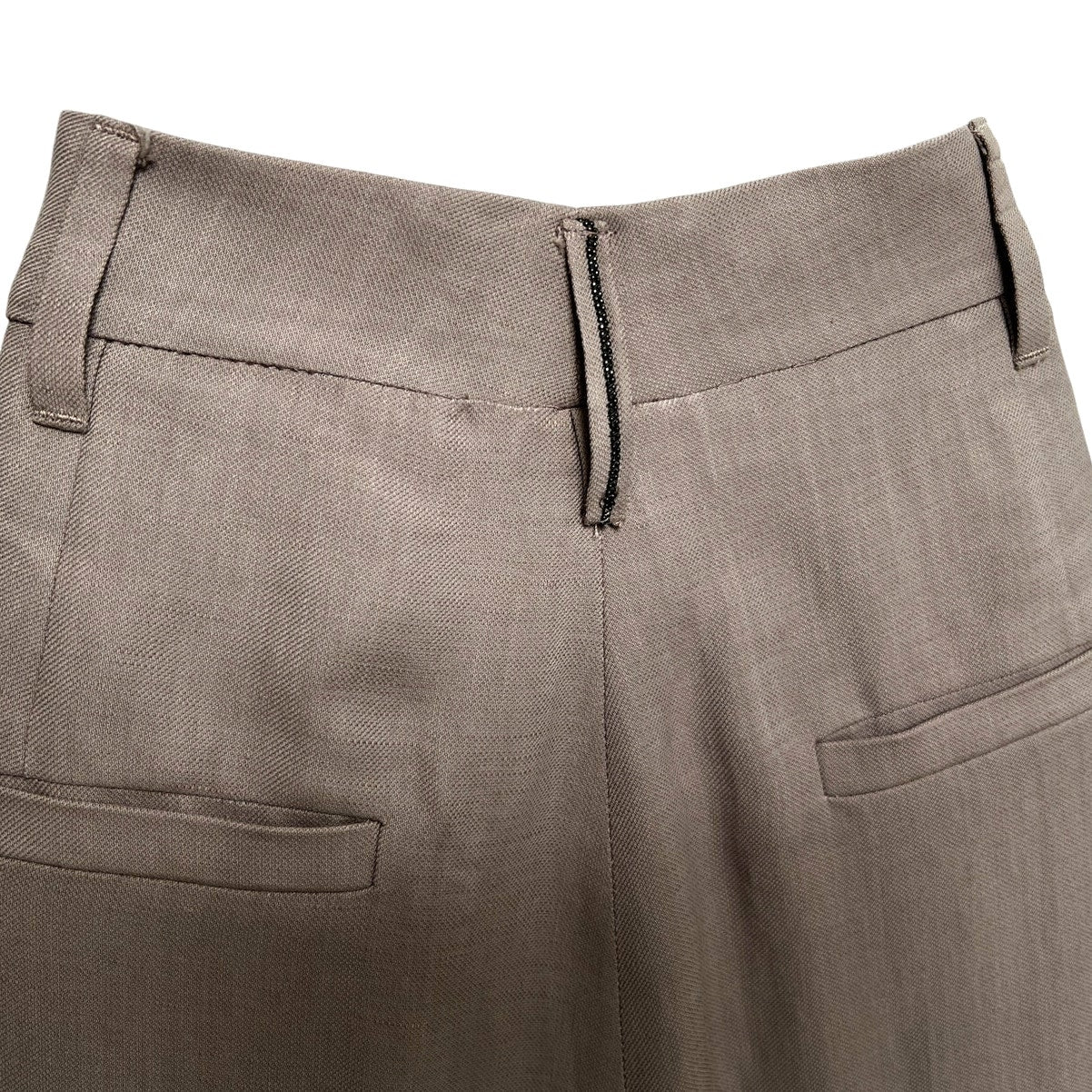 Brunello Cucinelli High Waist Straight Leg Cropped Trousers