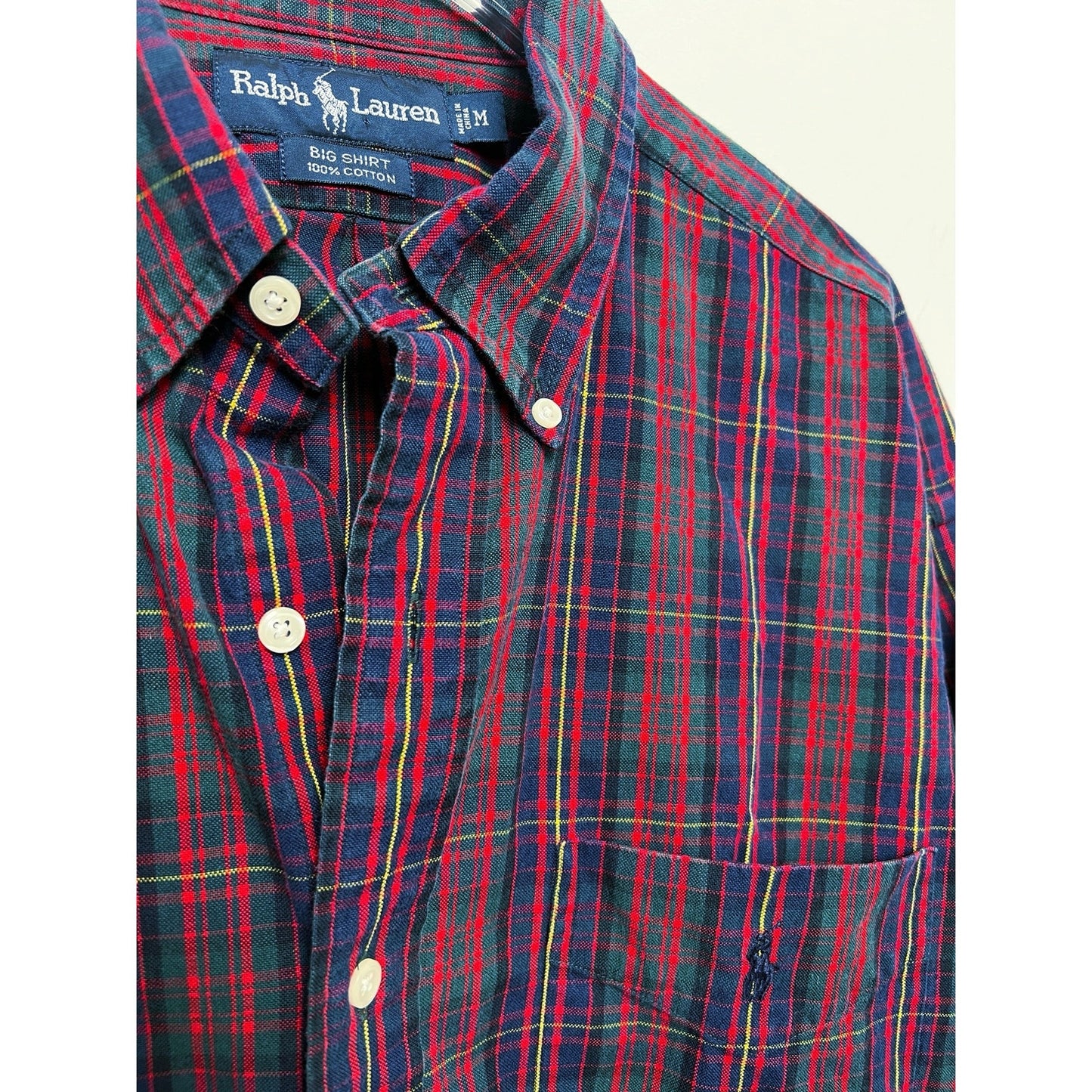 Ralph Lauren Plaid 100% Cotton Big Shirt Men's Medium