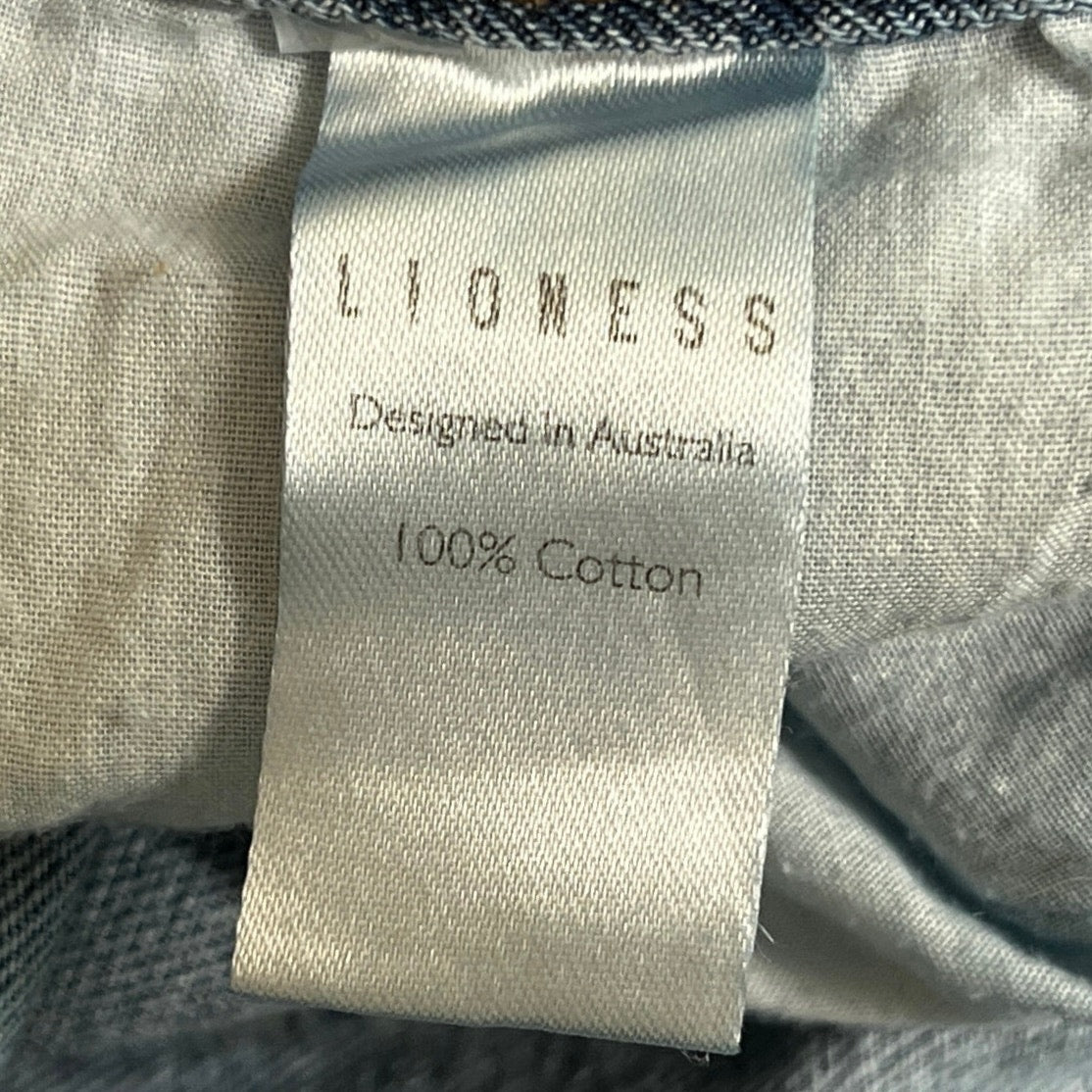 Lioness Side Slit Straight Leg Jeans/L
