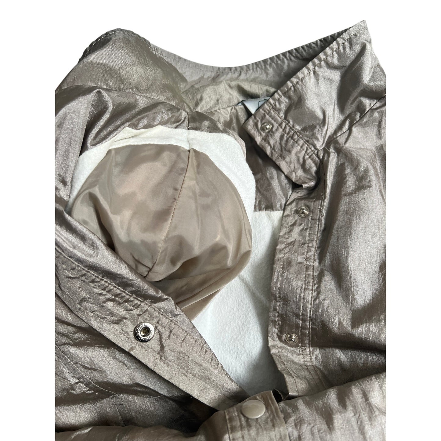 Haband! Vintage 90s Metallic Champagne Windbreaker/L