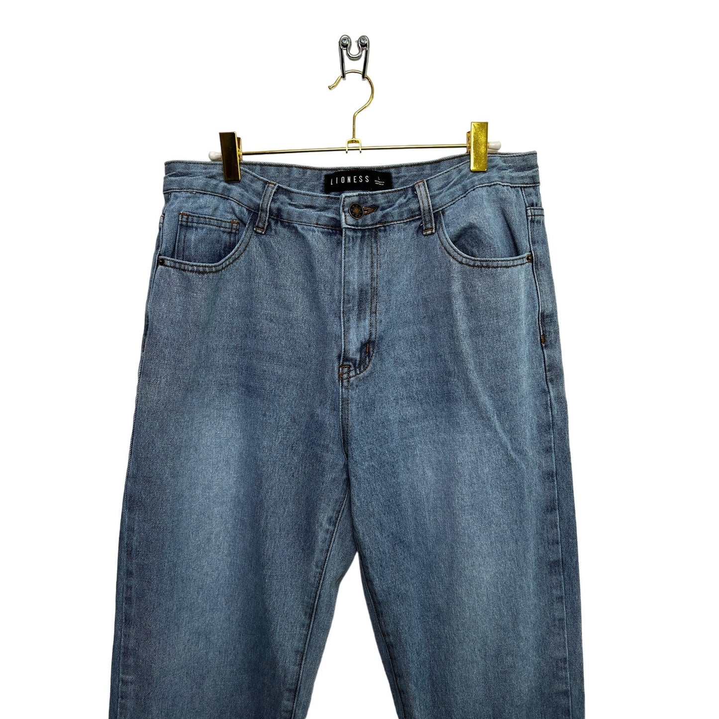 Lioness Side Slit Straight Leg Jeans/L