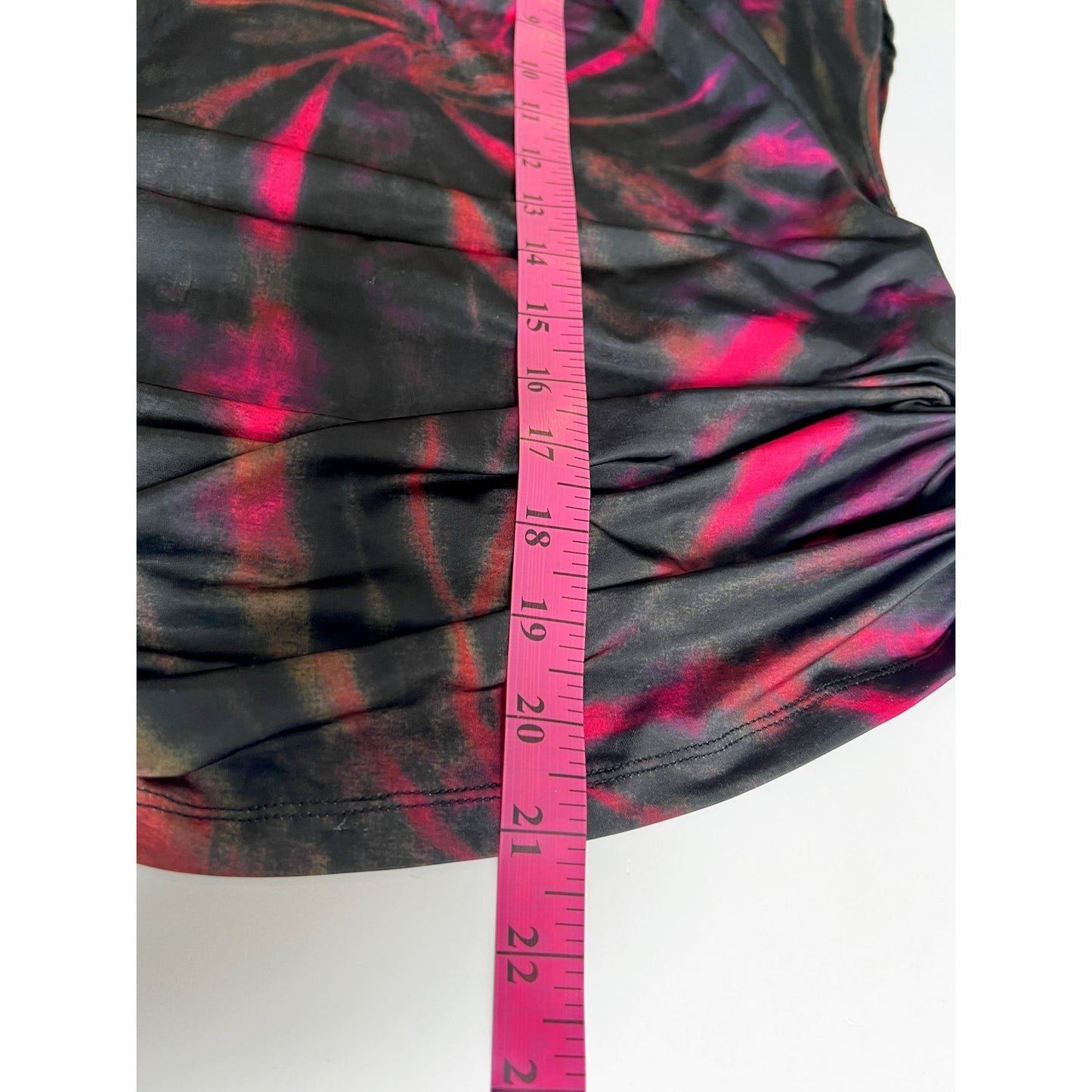 AFRM Billie Shoulder Pad Crew Neck Drop Arm Draped Top M