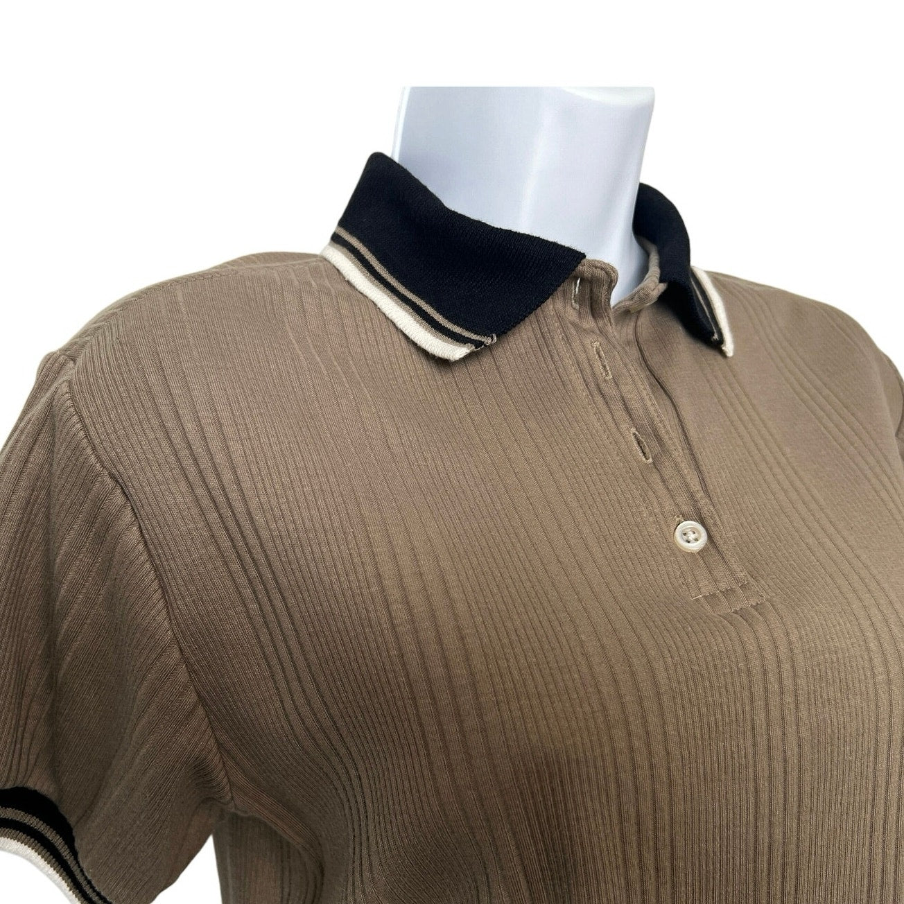 Vintage 90s Blake & Hollister Ribbed Contrast Trim Polo Shirt