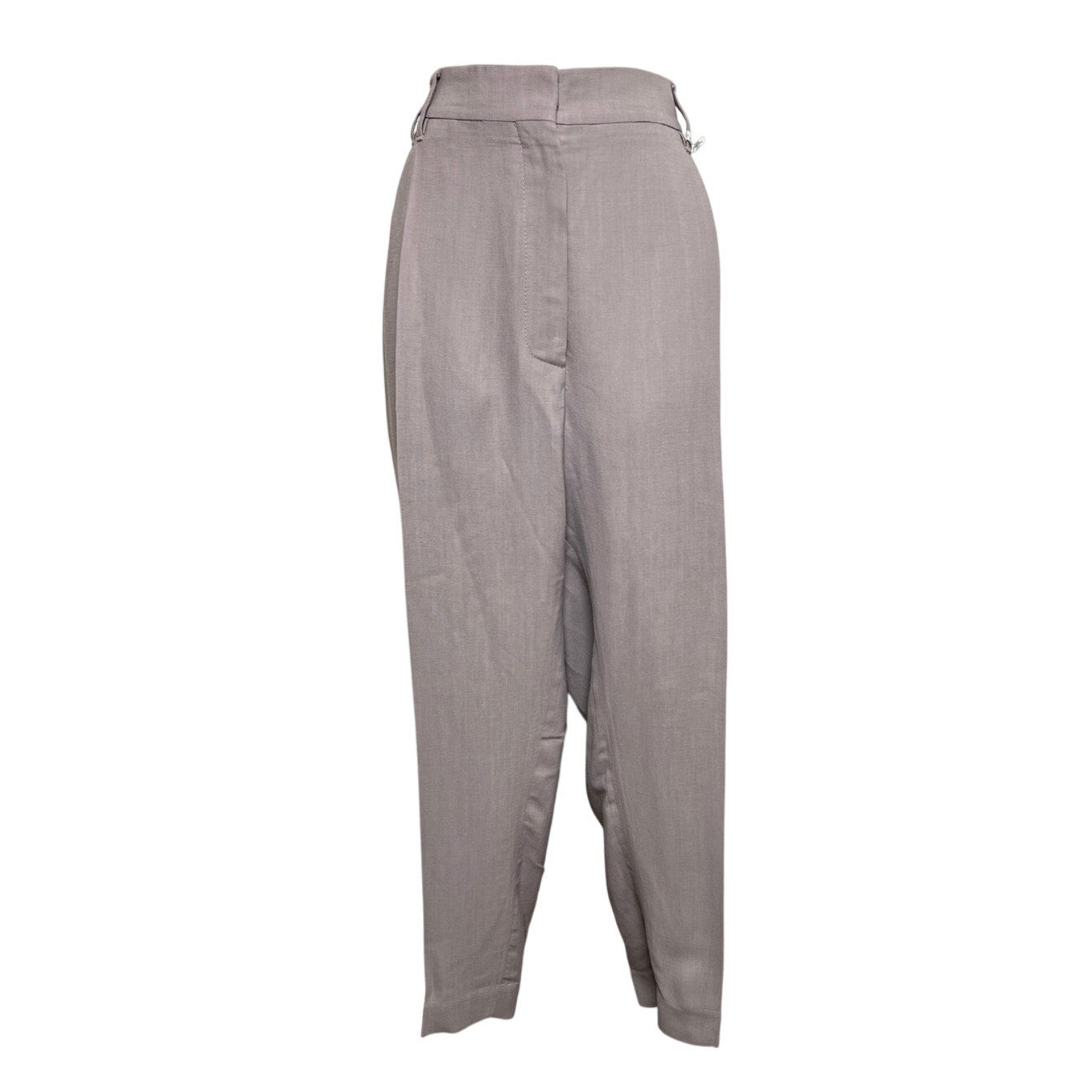 Brunello Cucinelli High Waist Straight Leg Cropped Trousers