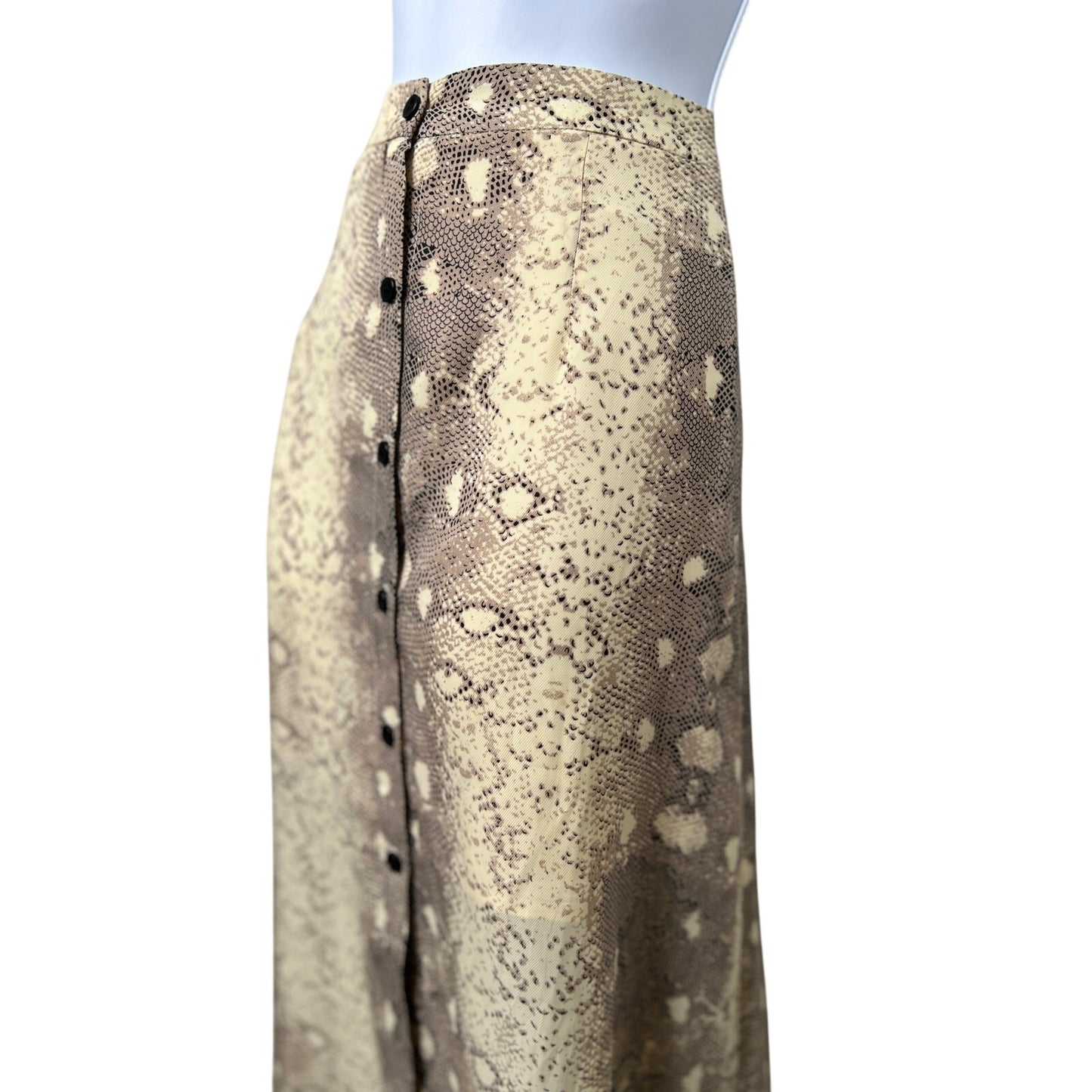 Vestique Snake Print Button Front Midi Skirt NWOT / Small