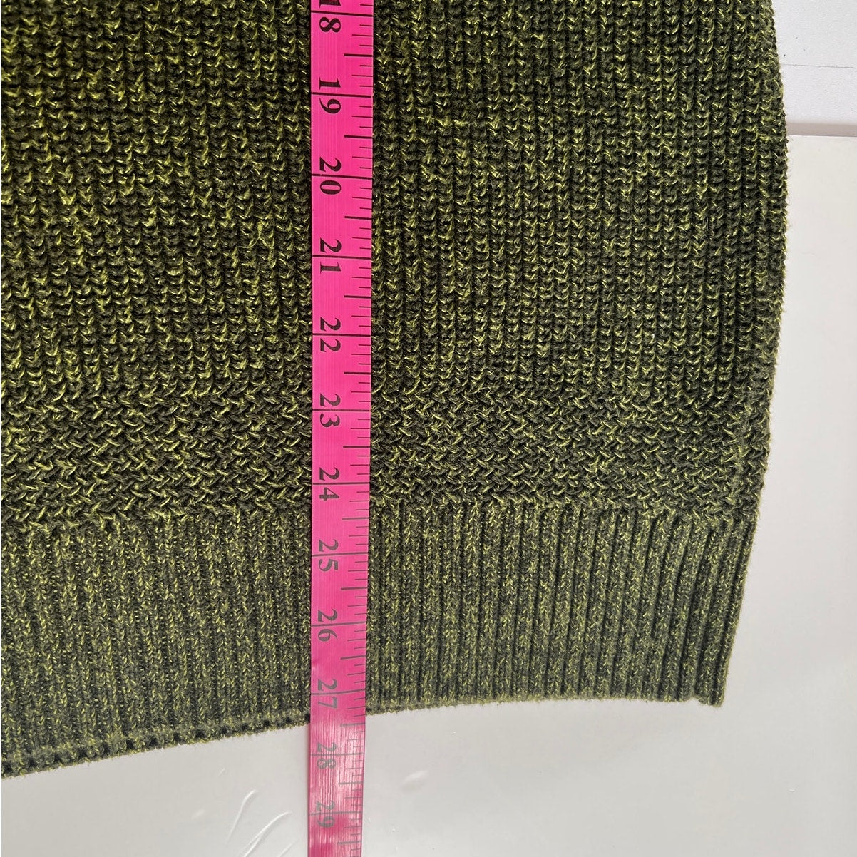 Vintage 90s RedHead Knit Green Henley Sweater/M