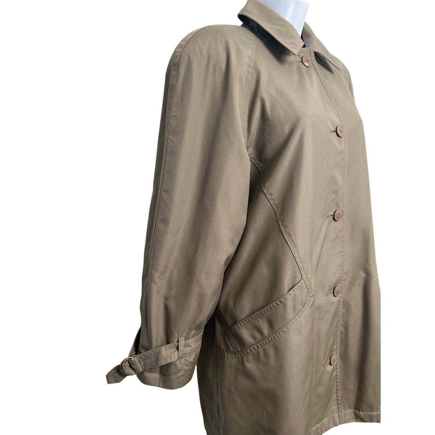 Vintage Misty Harbor Fur Lined Cropped Trench Coat Size 8