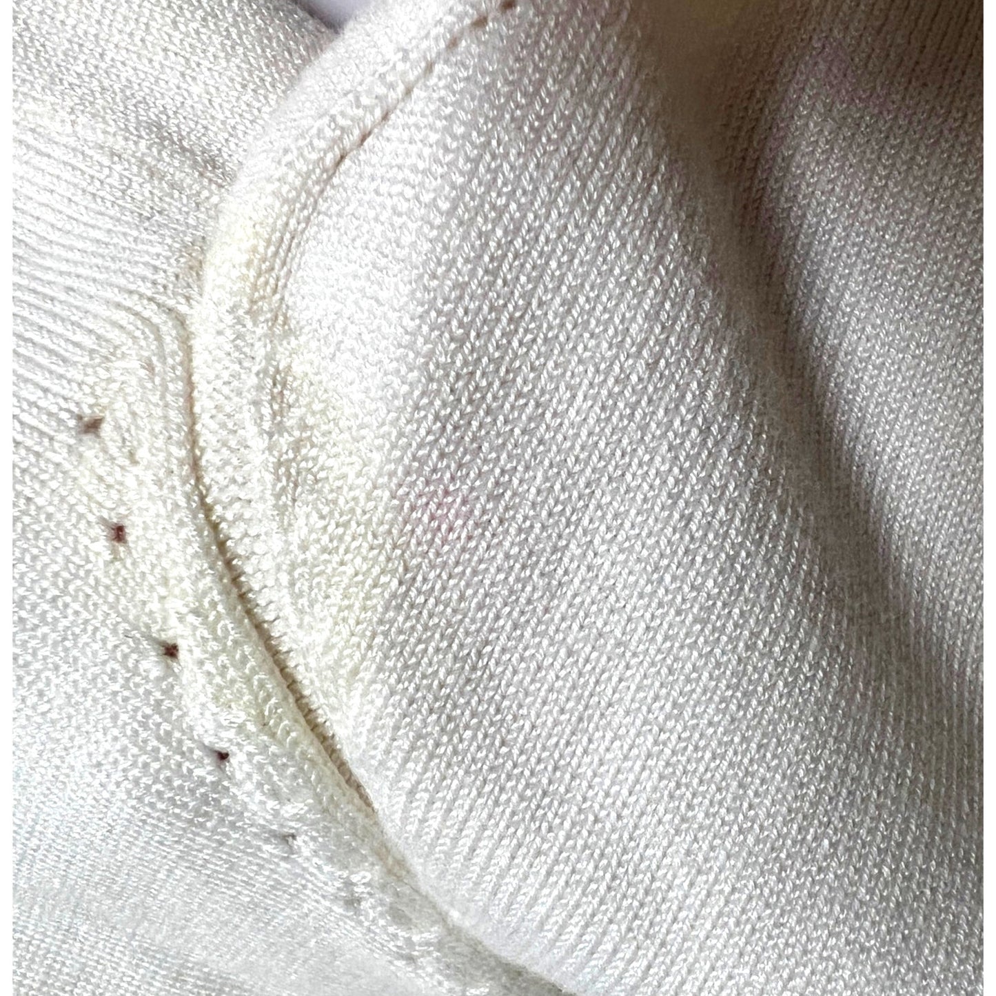 Calvin Klein Cream with Gold Chain Trim Cropped Cardigan S