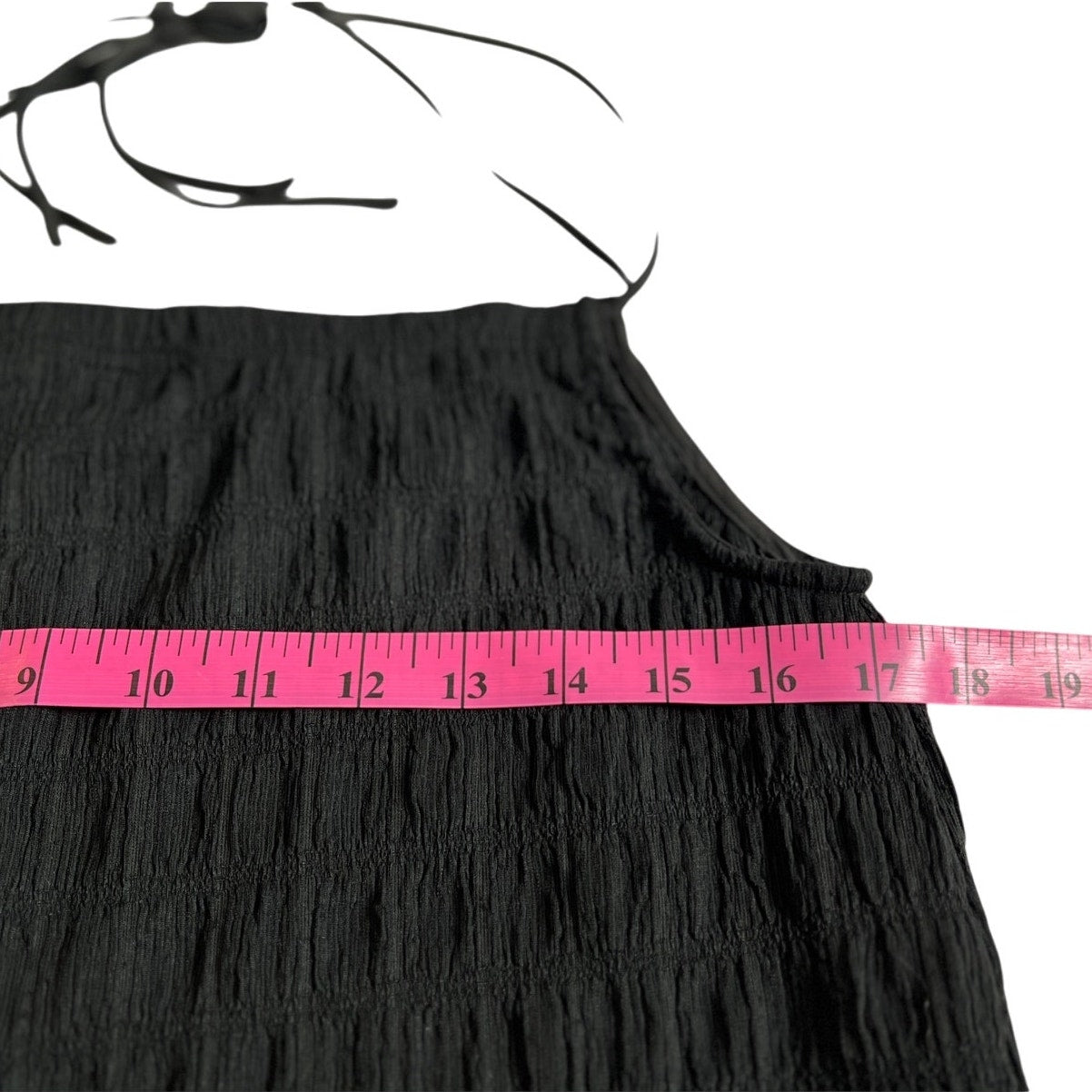 Commense Tie Back Textured Midi Dress XL