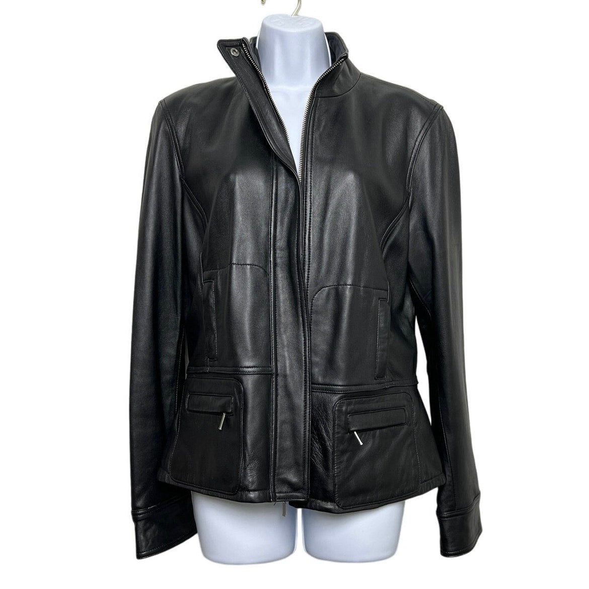 John Paul Richard Uniform 100% Leather Stand-Collar Jacket/L