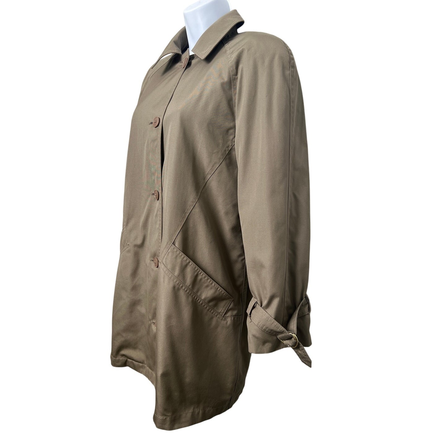 Vintage Misty Harbor Fur Lined Cropped Trench Coat Size 8