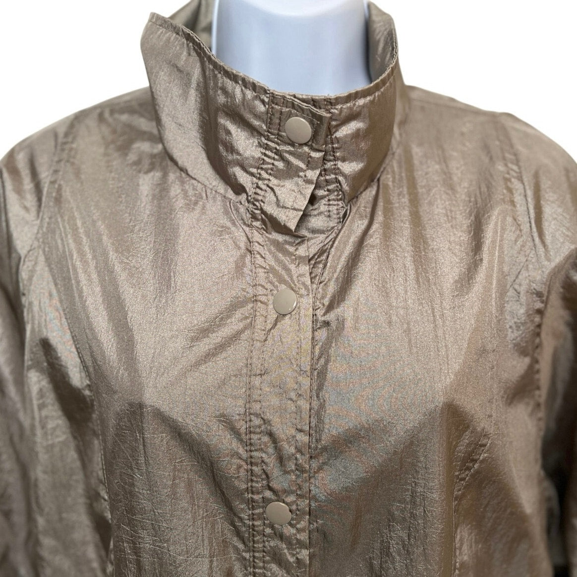 Haband! Vintage 90s Metallic Champagne Windbreaker/L