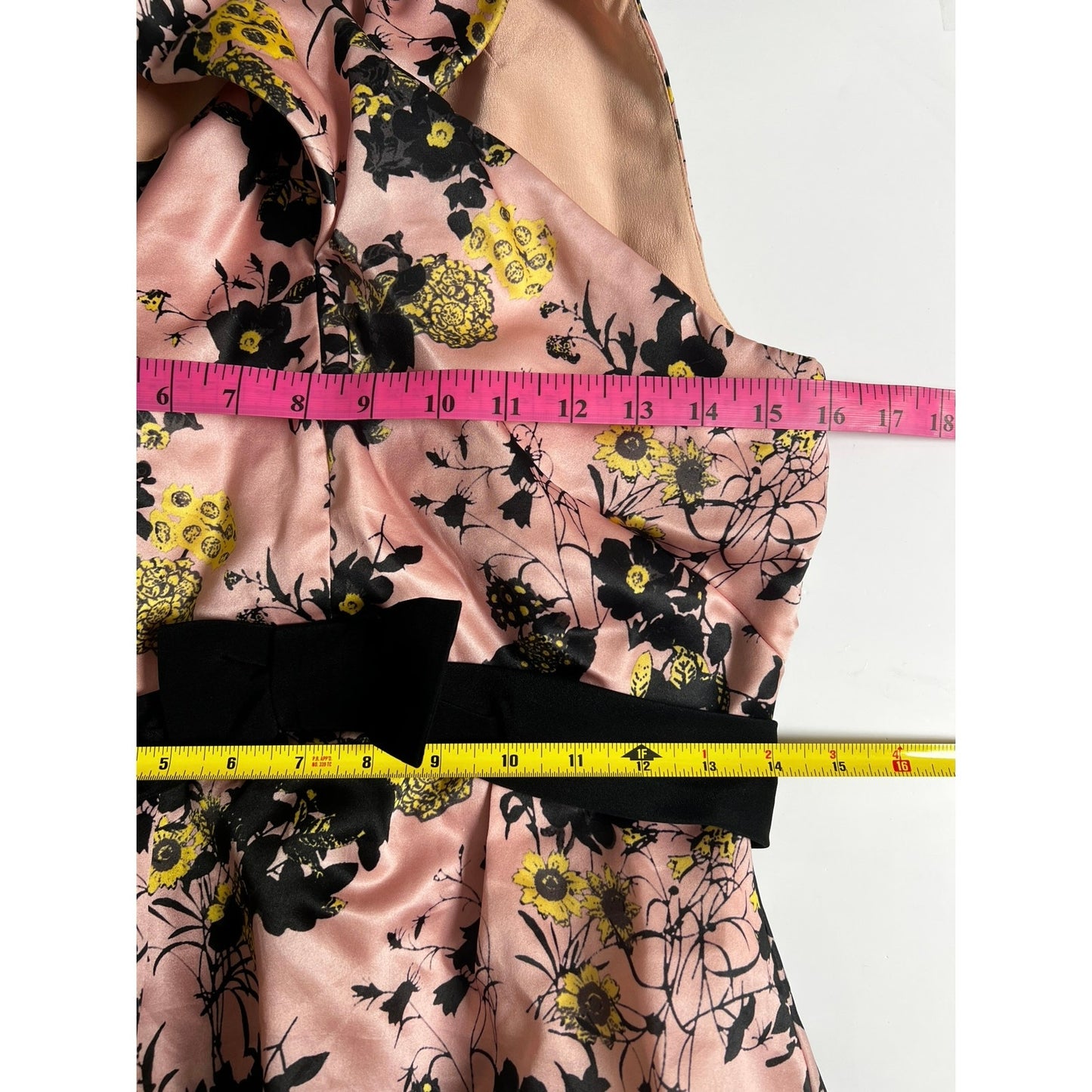 Erdem Floral 100% Silk Halter Top with Bow Belt (Size 6)